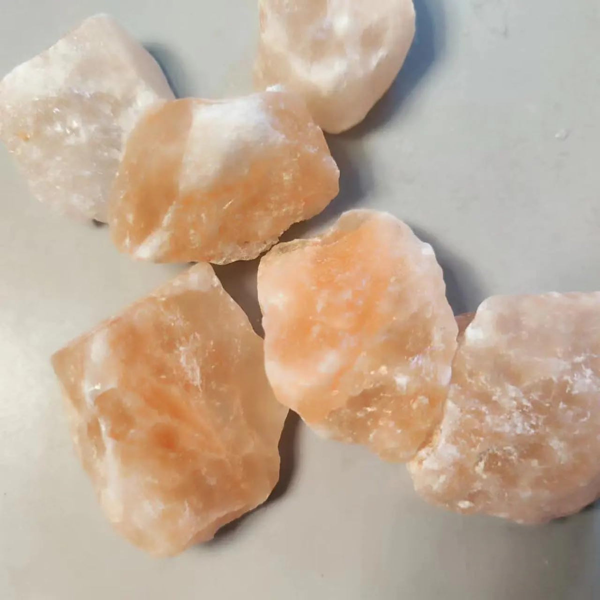 Natural Rock Salt Orange Halite Stone Crystal Stone Home Decoration Stone