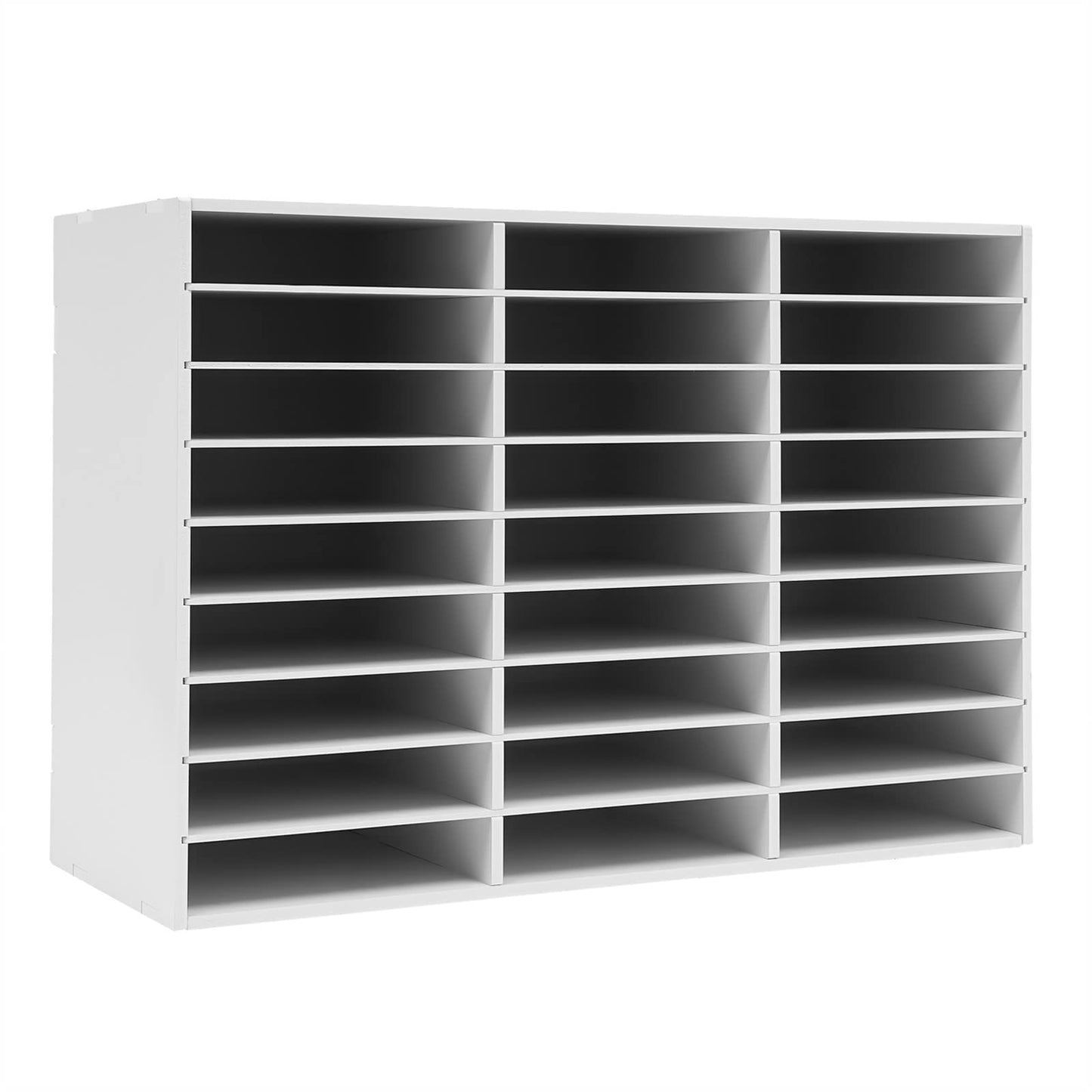 TuBaSaki Literature Organizer 27 Slots Compartments Desktop File Sorter Mail Center Paper Storage Cabinet Home & Office Mailbox School Classroom Keepers