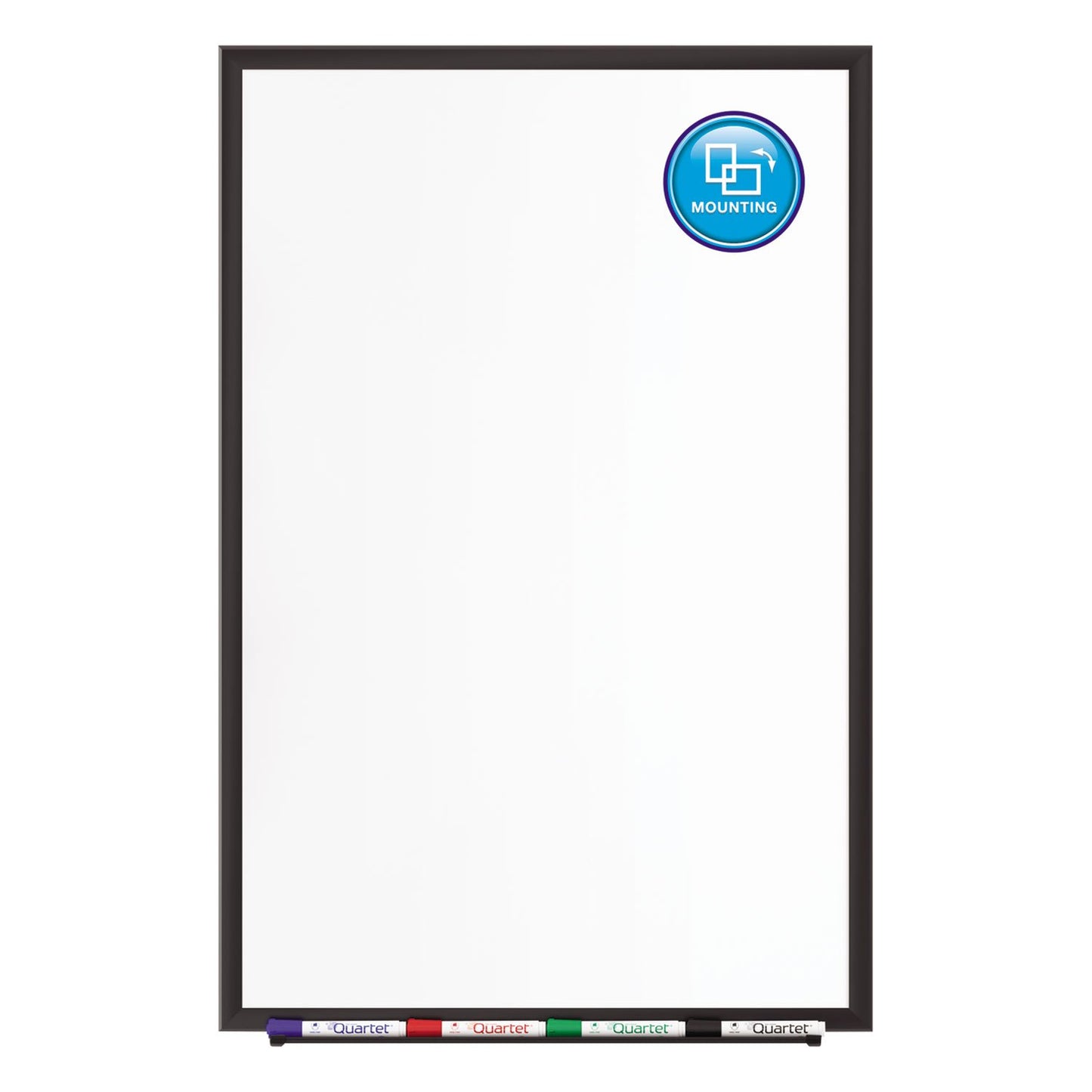 Quartet Magnetic Porcelain Whiteboard, 6' x 4' White Board, Premium, Duramax, Black Aluminum Frame (2547B)