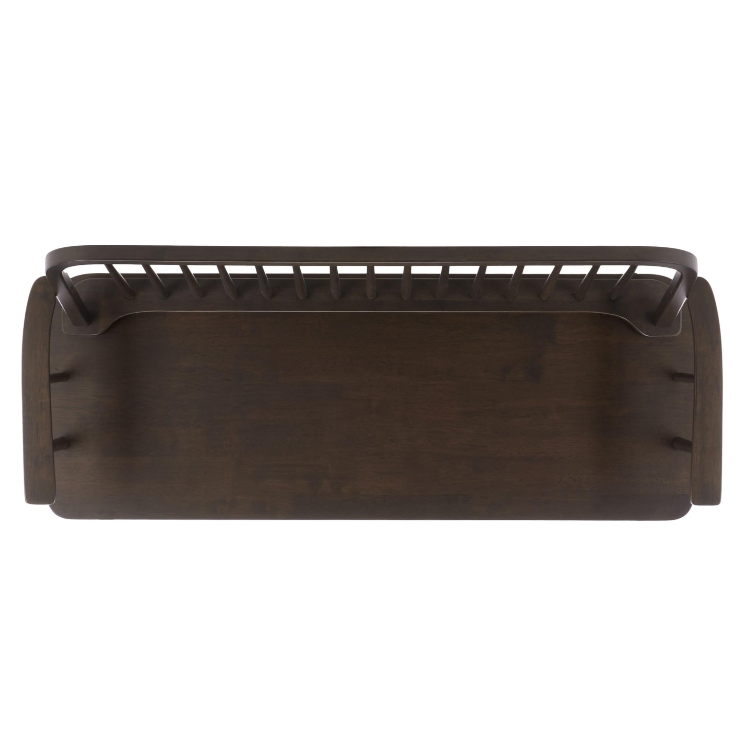 SAFAVIEH Home Collection – Lucilia Spindle Bench, Dark Walnut Solid Wood Entryway or Dining Bench, Windsor Style Seating (BCH8501D)