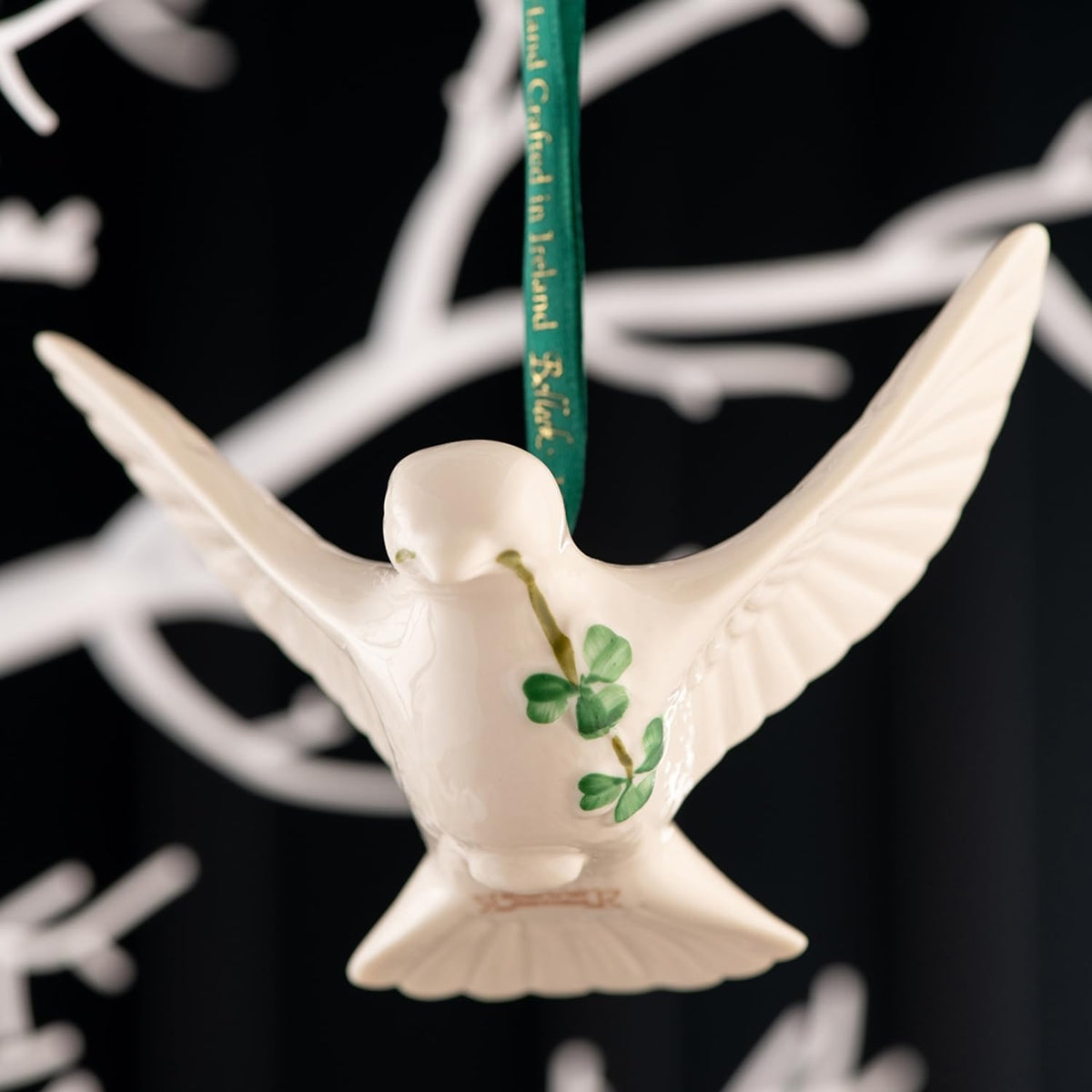 Belleek Classic Dove Ornament | Fine Parian China | Made in Ireland