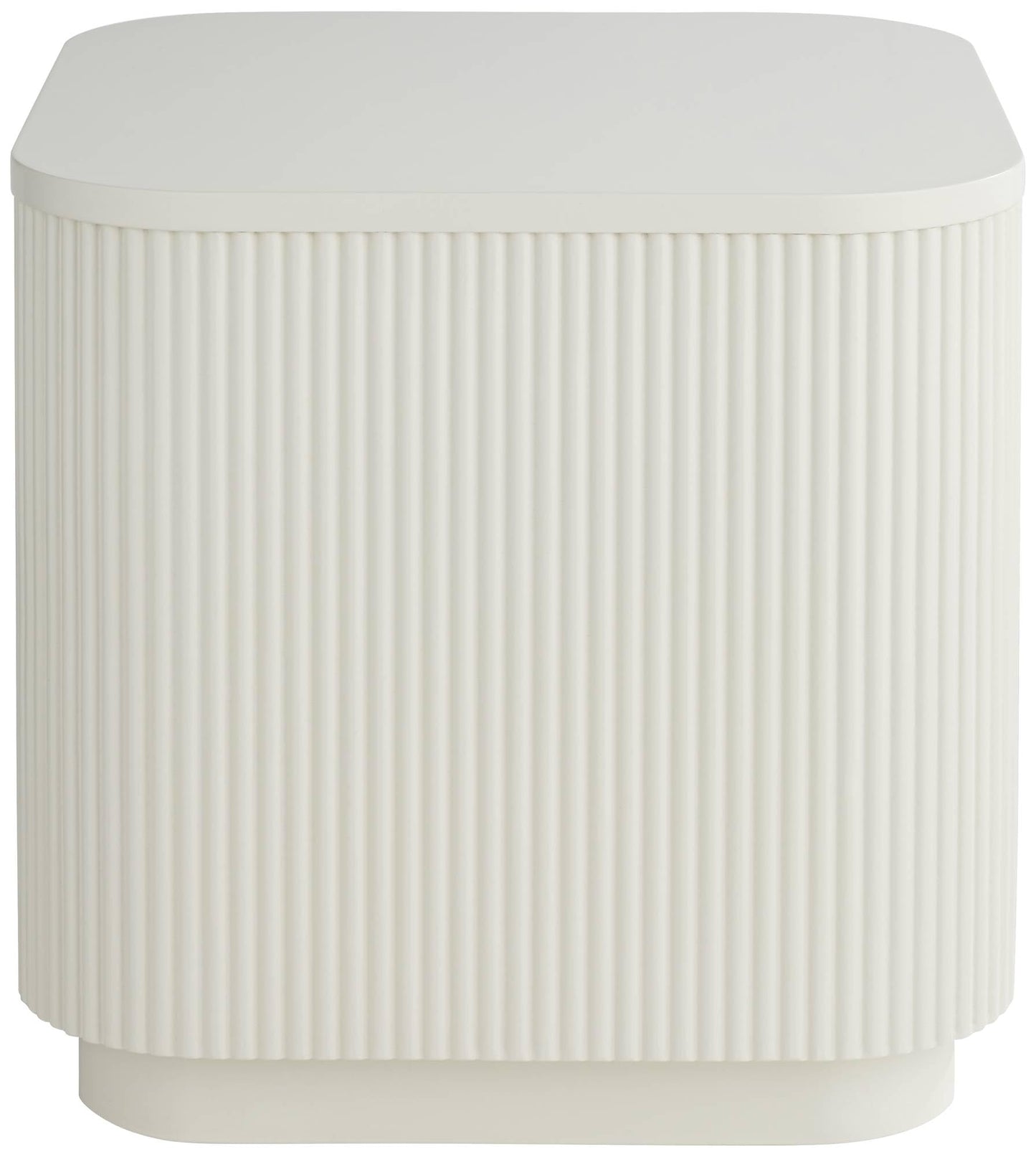 Studio 55D Murphy 18 1/4" Wide White Pleated Side Table