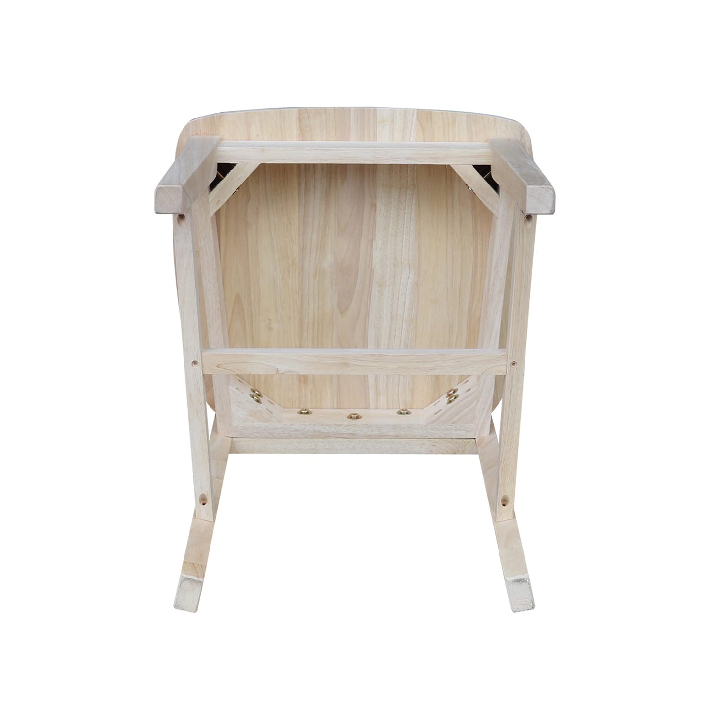 International Concepts Mission Side Chairs, Armless, Solid Parawood, Unfinished (Set of 2)