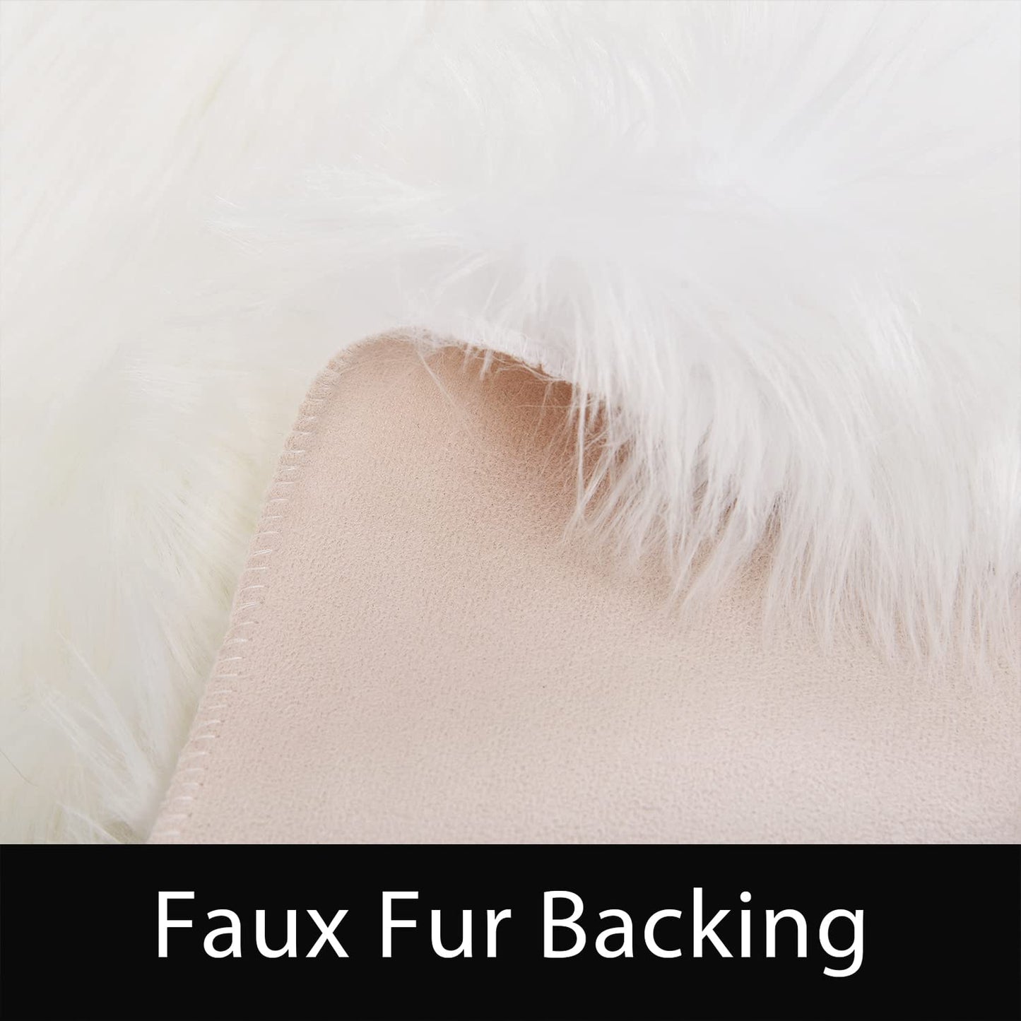 Latepis Large Area Rugs 6.7x10 Big White Faux Sheepskin Fur Rug for Living Room Washable Fluffy Rug for Bedroom High Pile Plush Shaggy Rugs Home Décor Rectangle