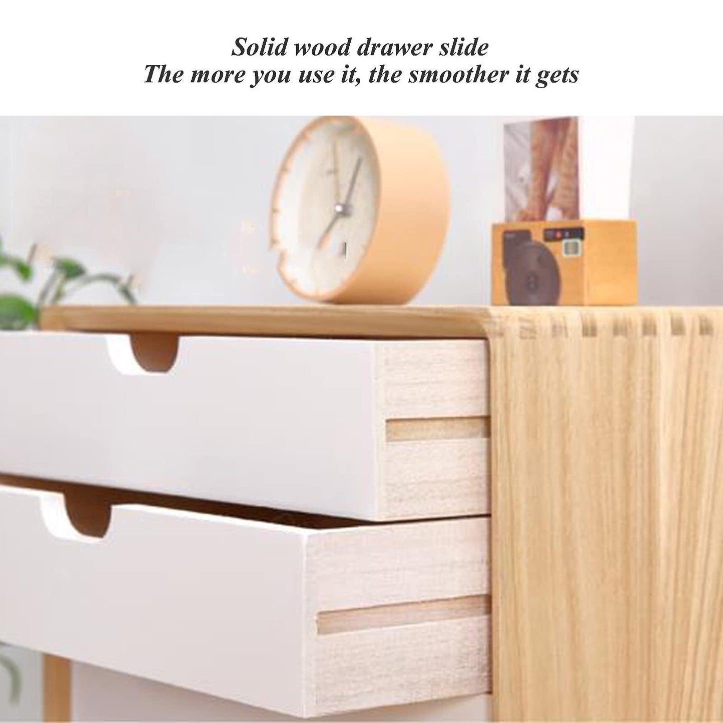 ZGLINMZ Solid Wood Desktop File Cabinet Organizer with Drawer for A4 Files Office and School Supplies Storage Box(A-3 Drawers)
