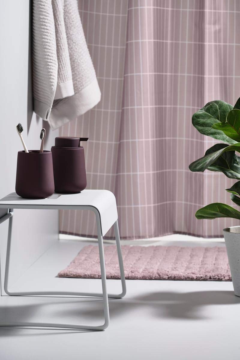 Zone Denmark Stackable Steel Stool-Non-Slip Foot Pads| Space-Saving | Perfect for Bathroom, Kitchen, and Bedroom Organization, Enhance Your Home décor and functionality-(15.4"x11.8"x10.8") Soft Grey