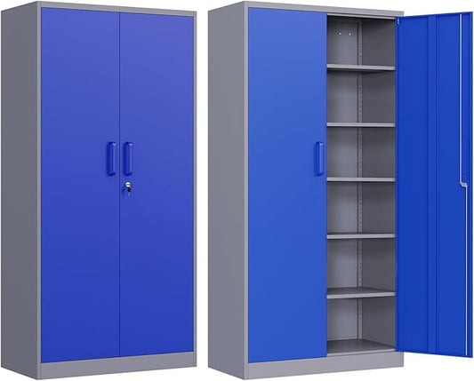 Metal Garage Storage Cabinet, Lockable Metal Cabinet