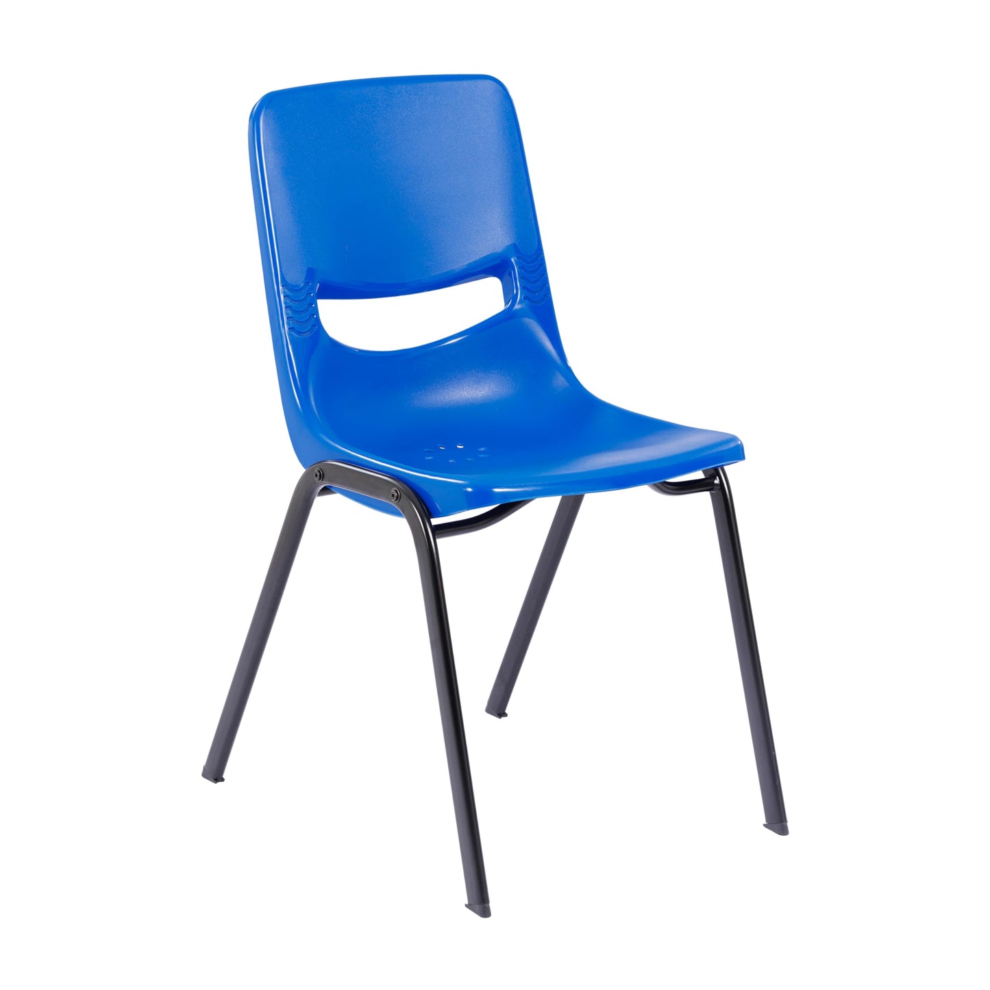 Flash Furniture Hercules Student Desk with Open Front Metal Book Box, Desktop, and Frame and Heavy-Duty Flex Comfort Classroom Stack, Set of 1, Maple Top/Navy Chair