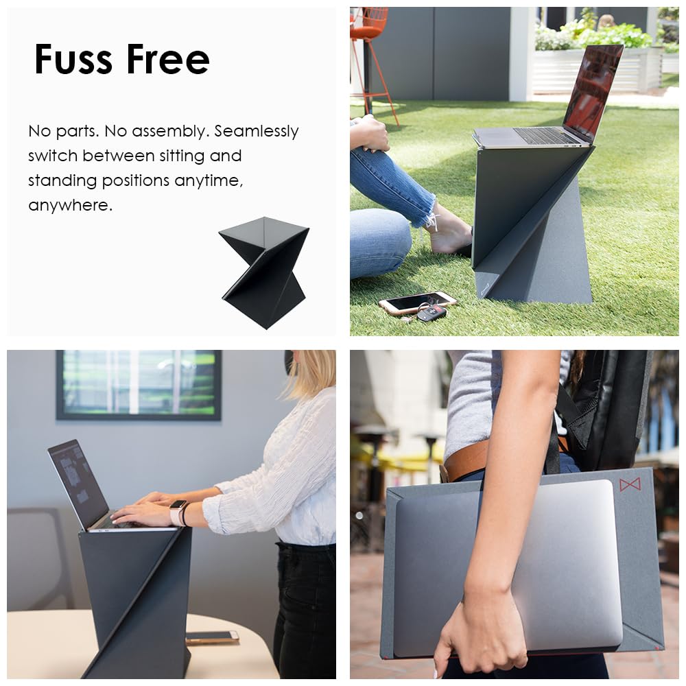 Levit8 Sea, Size: XL; The flat folding portable standing desk