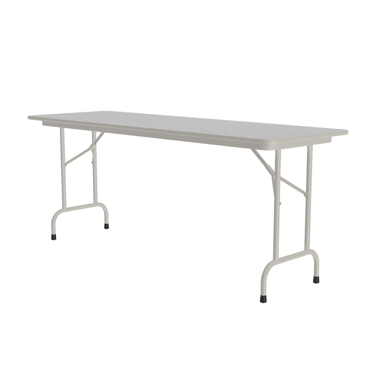 Correll 24"x96" Commercial Duty Small Folding Table, Gray Granite Melamine Top, 5/8" Thick Core, Made in USA, Portable, Strong Steel Apron(CF2496M-15)