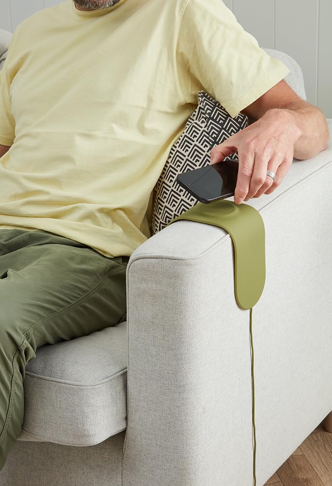 Krafted “Couch” Wireless Sofa-Arm Charger - Stylish Fast Charge Magnetic Wireless Charge - Elegant Over-Arm Design for Effortless Charging - Style Matcha