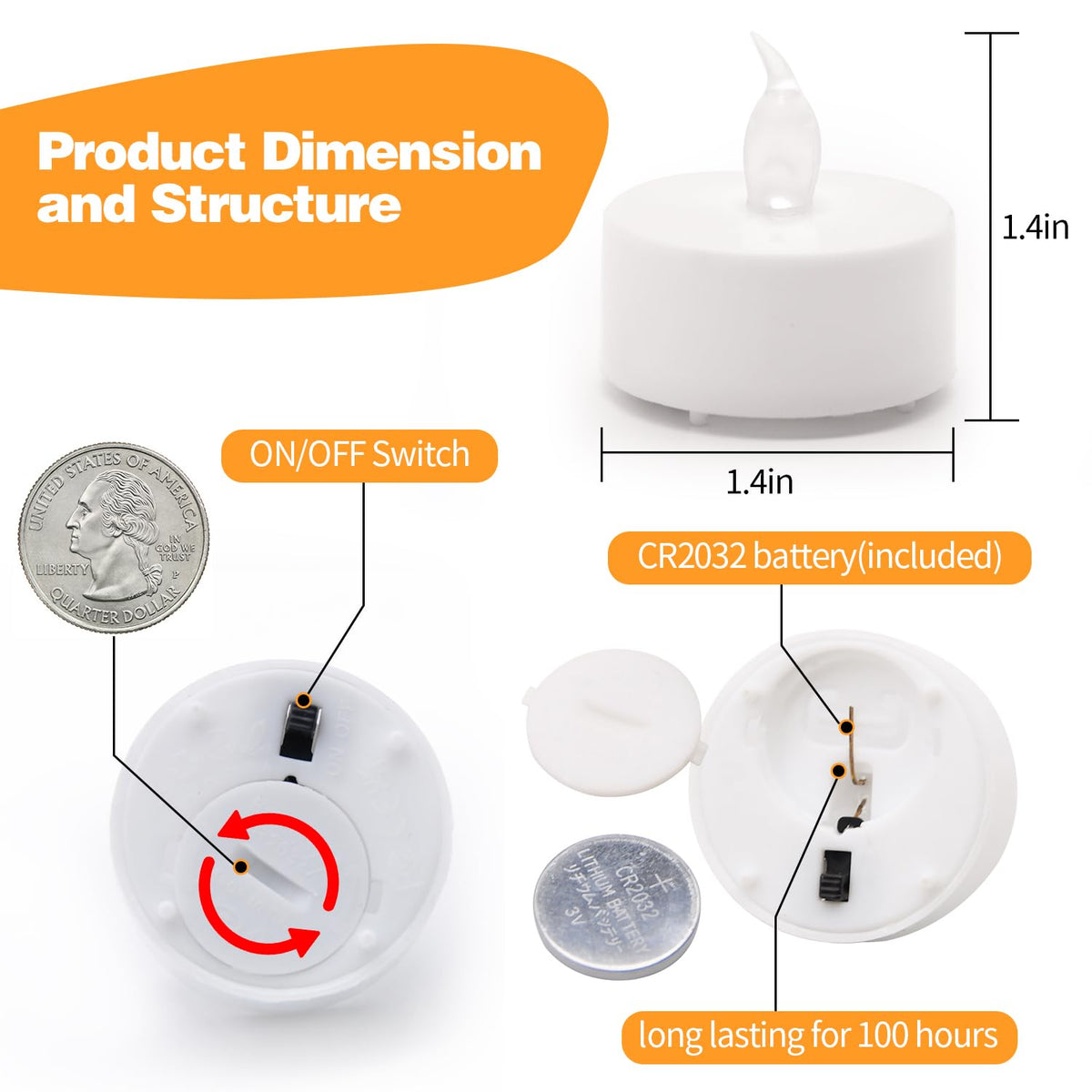 KOABY 400 Pack Warm White LED Tea Lights, Last 100H+, Flickering Flameless Battery Operated Tea Lights for Decor