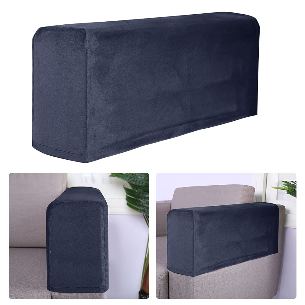 Ovrilossa 1 Pair Stretch Couch Arm Cove-r, Sofa Armrest Cove-r, Elastic Ant-i-Slip Couch Protec-t Slipcovers for Recliner Armchair
