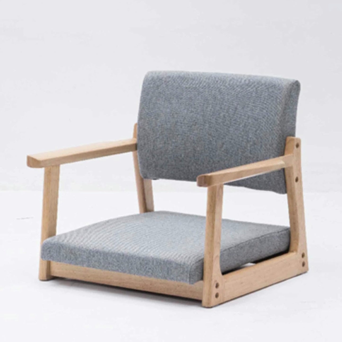 MNJVCFDS Floor Chair Japanese Floor Chair Legless Bay Window Backrest Lazy Chair with Armrests, Portable Japanese Tatami Chair, Meditation Floor Solid Wood Seating Chairs