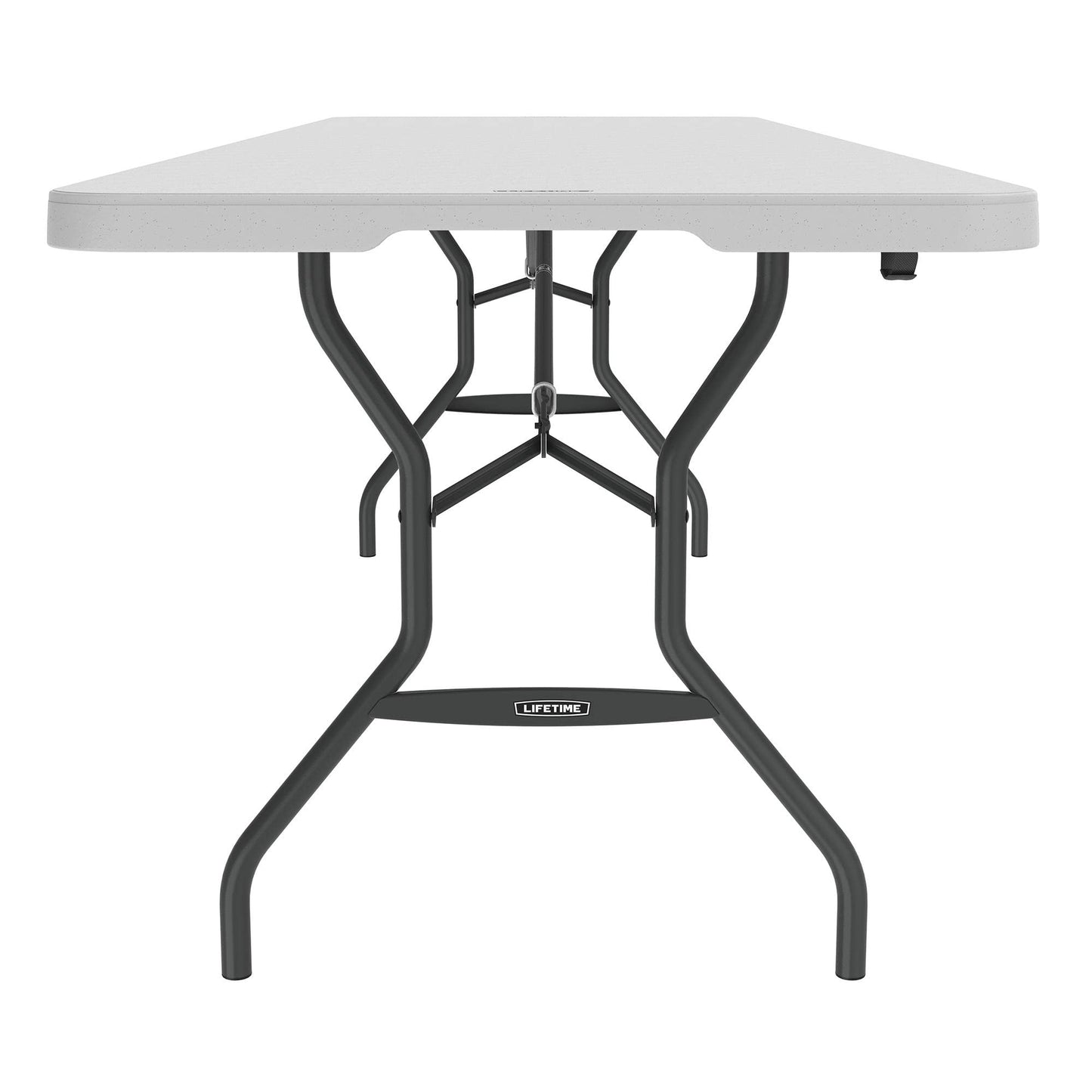 LIFETIME 8-Foot Fold in Half Table, Light Commercial, White Granite
