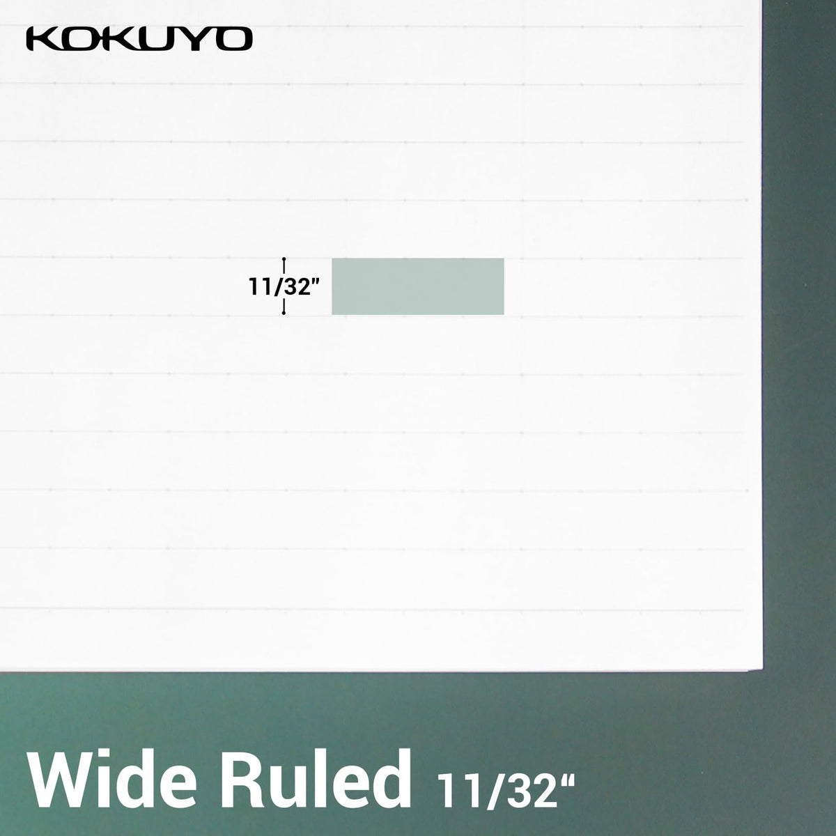 Kokuyo Filler Papers, 8-1/4"x11”, Wide Ruled 3 Hole Punched Loose Leaf Paper, 300 Sheets Bleed Resistance Notebook Paper, Japanese Smooth Lined Paper for 3 Ring Binders School Supplies