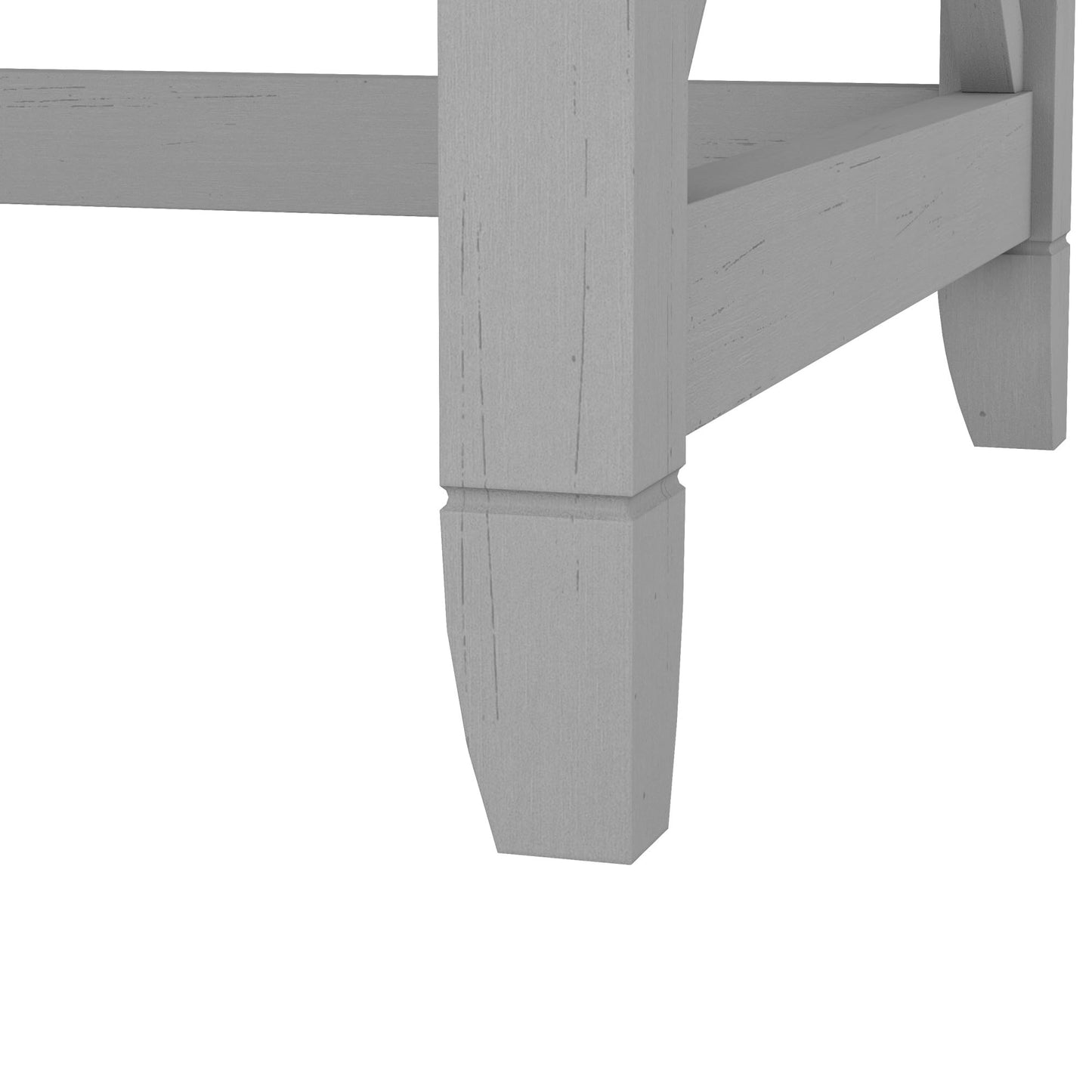 Bush Home Key West 60W Modern Farmhouse L Shaped Desk in Cape Cod Gray, 60-Inch Corner Computer Table for Home Office Workspace
