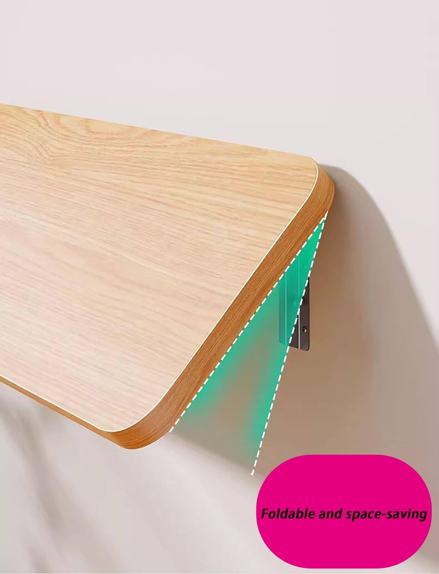Space-Saving Foldable Wall Mounted Shelf, Versatile Organizer for Small Spaces, Ideal for Bathroom, Kitchen, Living Room Decor (Milk, 40x20cm/15.8x7.9 in)