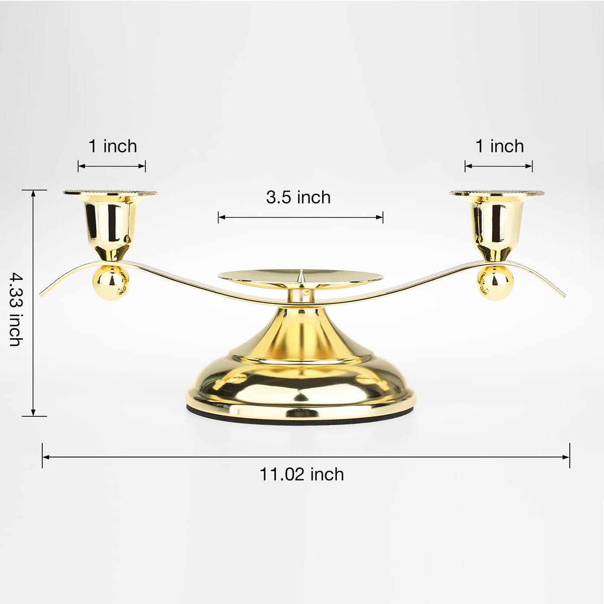 3 Unity Floral Candles for Wedding Ceremony Set with Golden Holder, Wedding Accessories for Reception