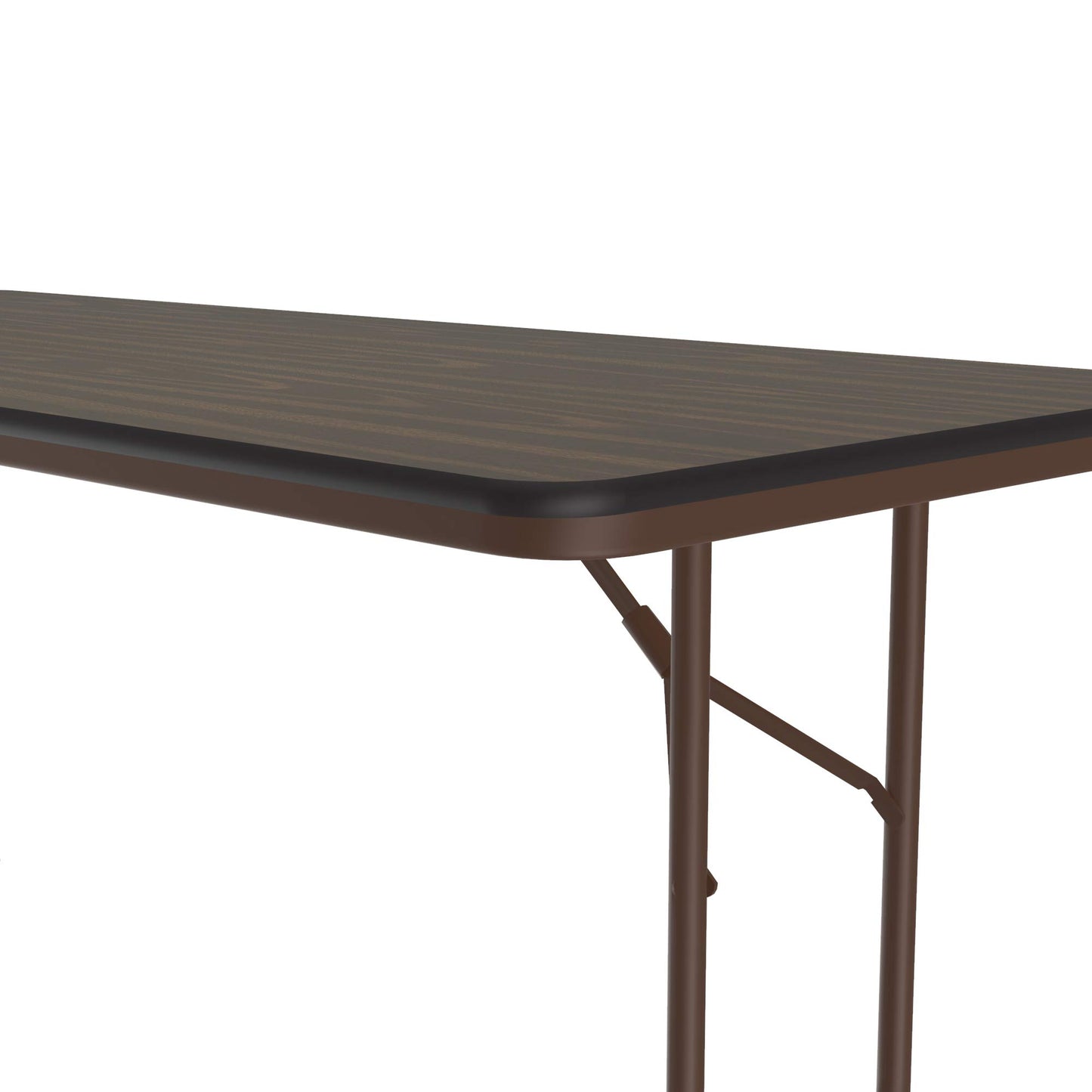 Correll CF2496M-01 Melamine Fixed Height Top Folding Table, Rectangular, 24" Width x 96" Length x 29" Height, Walnut
