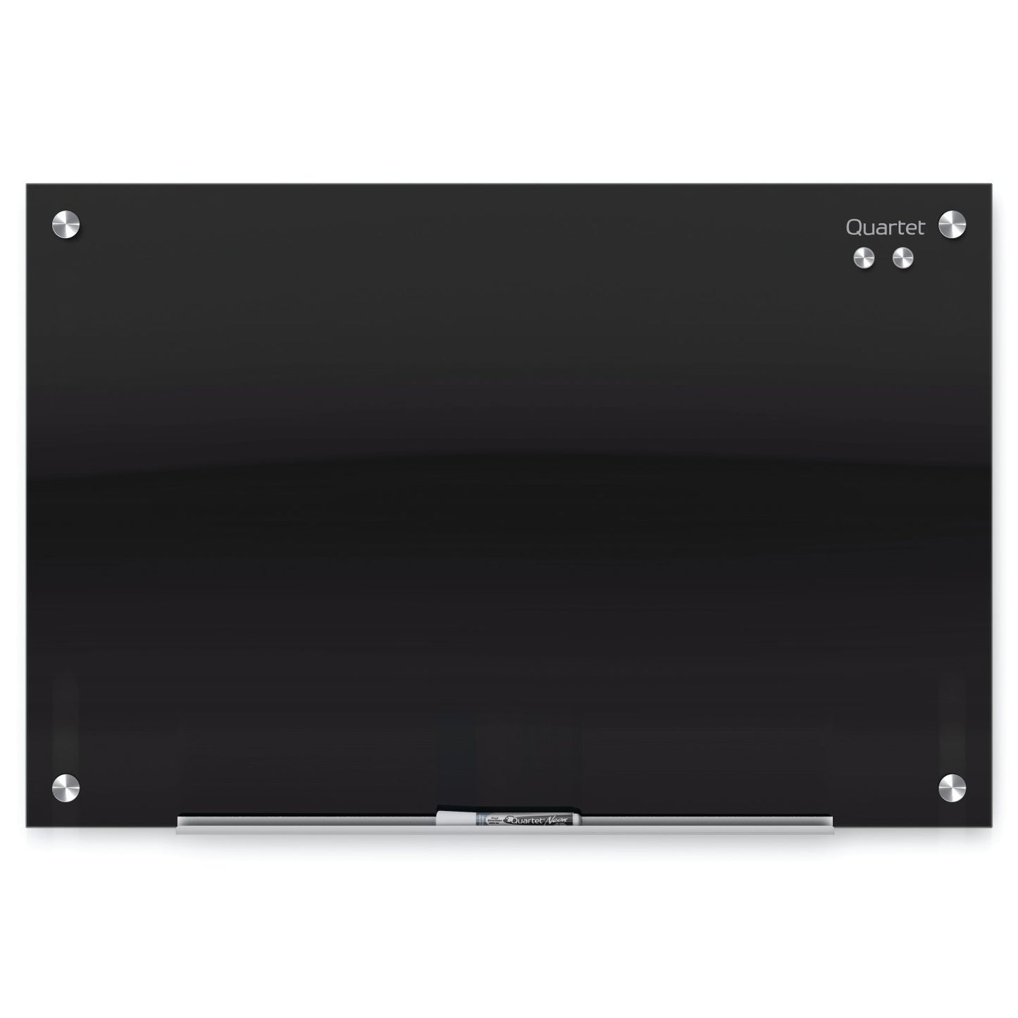 Quartet Magnetic Dry Erase Board, 48" x 36" Glass Whiteboard for Wall, Infinity, Black (G4836B)
