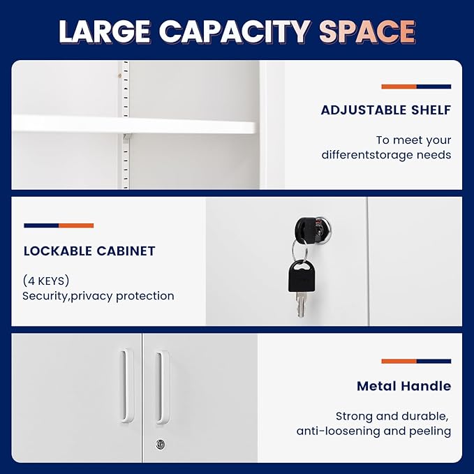 Yizosh Metal Storage Locking Cabinet