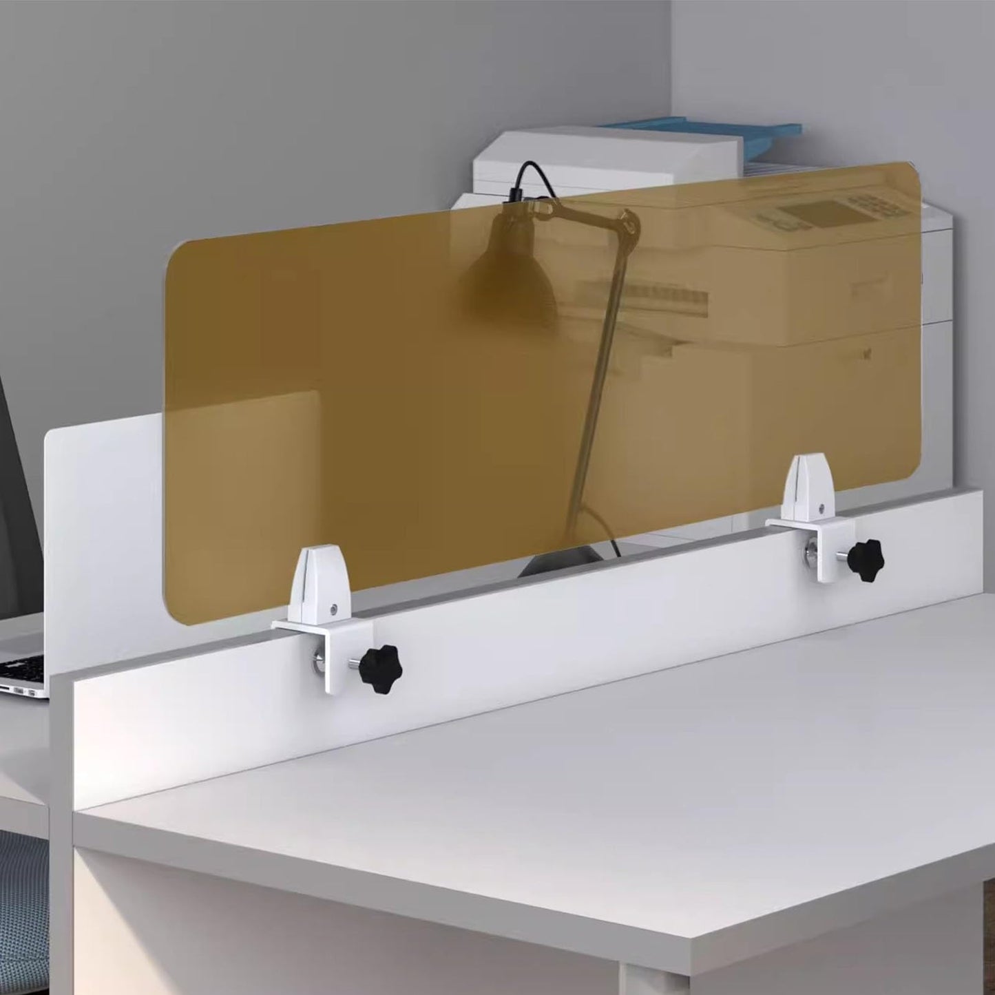 Adjustable Matte Acrylic Desk Divider, for Students, Offices, Receptionists, and Cashiers, Freestanding Partition for Enhanced Workplace Privacy