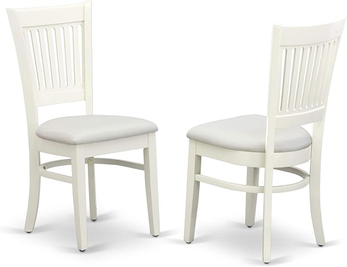 East West Furniture NDVA3-LWH-C 3 Piece Kitchen Table & Chairs Set Contains a