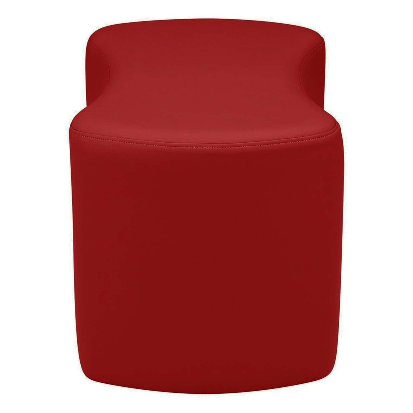 FDP Pro Series Bowtie Accent Ottoman (18" Height) Hand Upholstered Commercial Furniture for Hotel Lobby, Office, Restaurant, Home and More Collaborative and Configurable Seating - Crimson