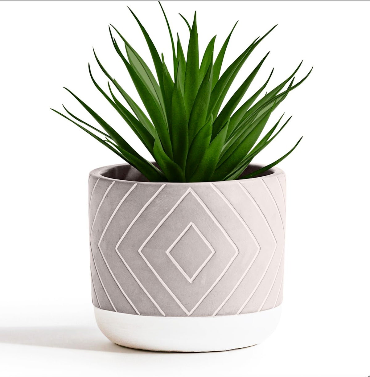 Kurrajong Farmhouse 8" high Artificial Plant in Pot - Small Faux Plant for Desk, Bathroom, Shelf & Coffee Table - Realistic Fake Plant for Home Decor