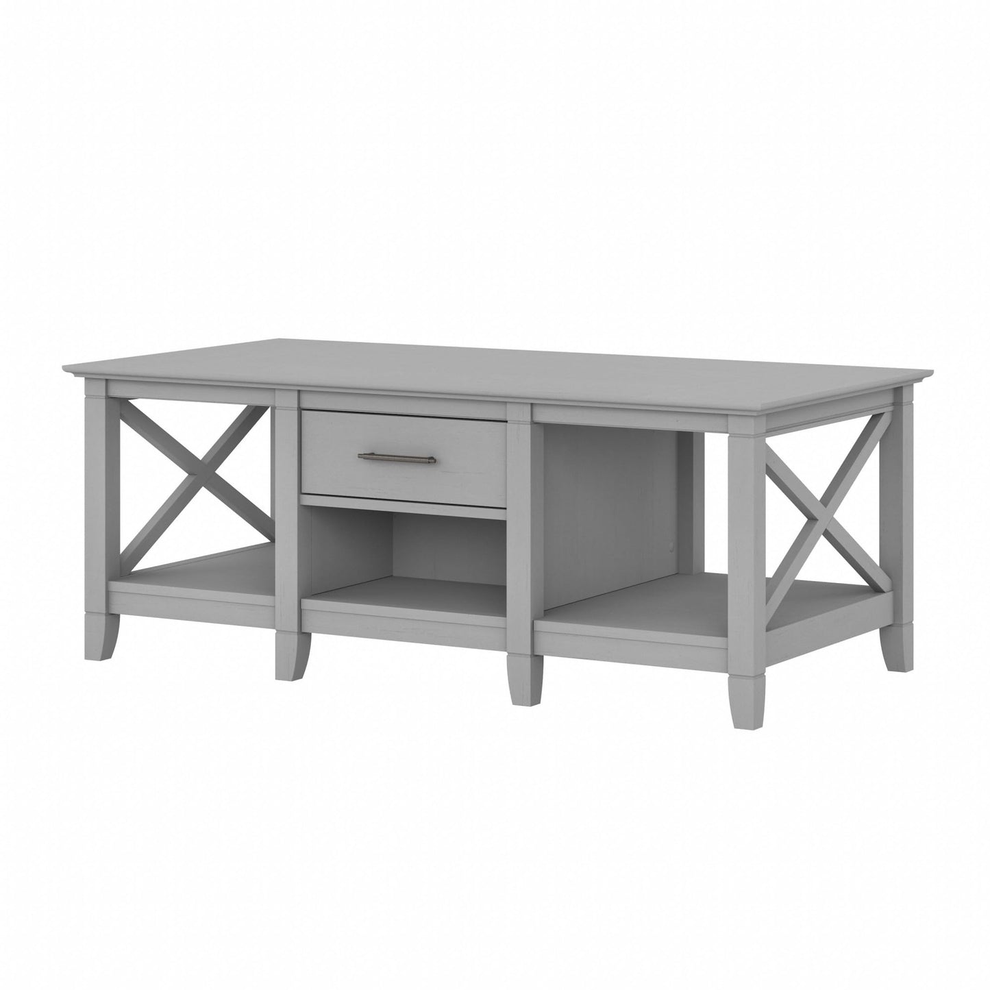 Bush Home Key West Coffee Table with Storage in Cape Cod Gray
