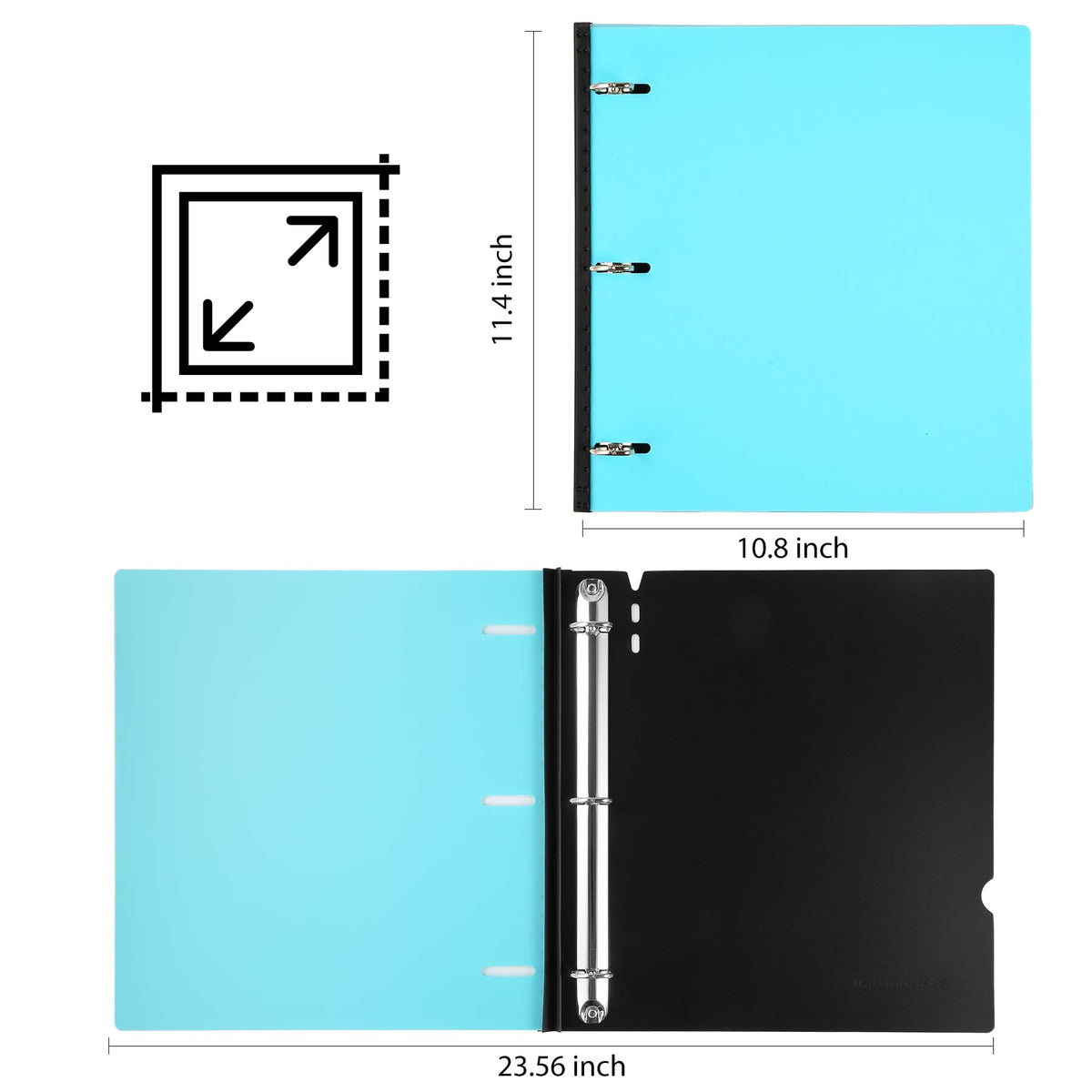 WOT I 6-Pack 1 Inch Telescoping 3 Ring Binder, Expandable Flexible Binder - Patented Design for Easy Portability, Holds 225 Sheets (Assorted Pastels)