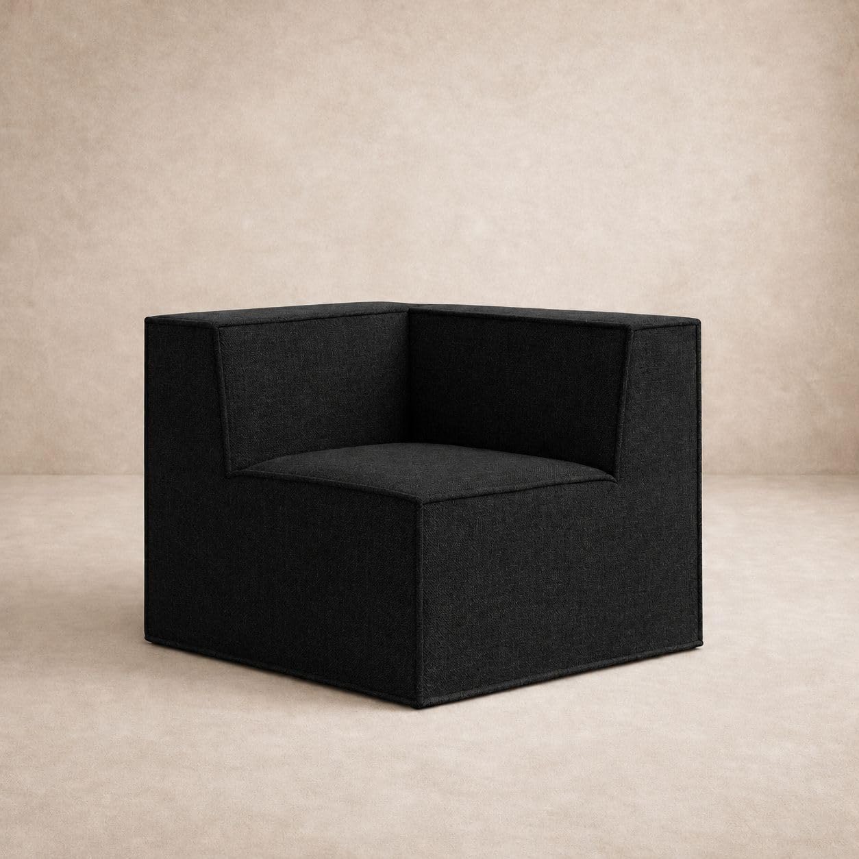 Cloud Frame Couch- Indoor and Outdoor - Washable Waterproof Sofa- Sold Seperately Ottoman Modular Sectional Upholstered - Beige Linen (Waterproof Black Linen, Corner Seat)