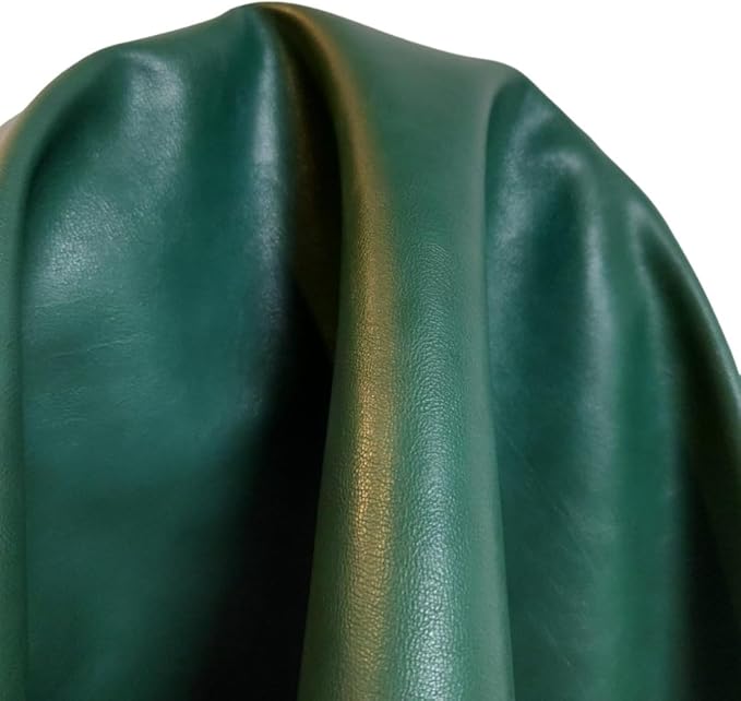 Hunter Green Soft Faux Leather Fabric PU Leather by The Yard Synthetic Pleather