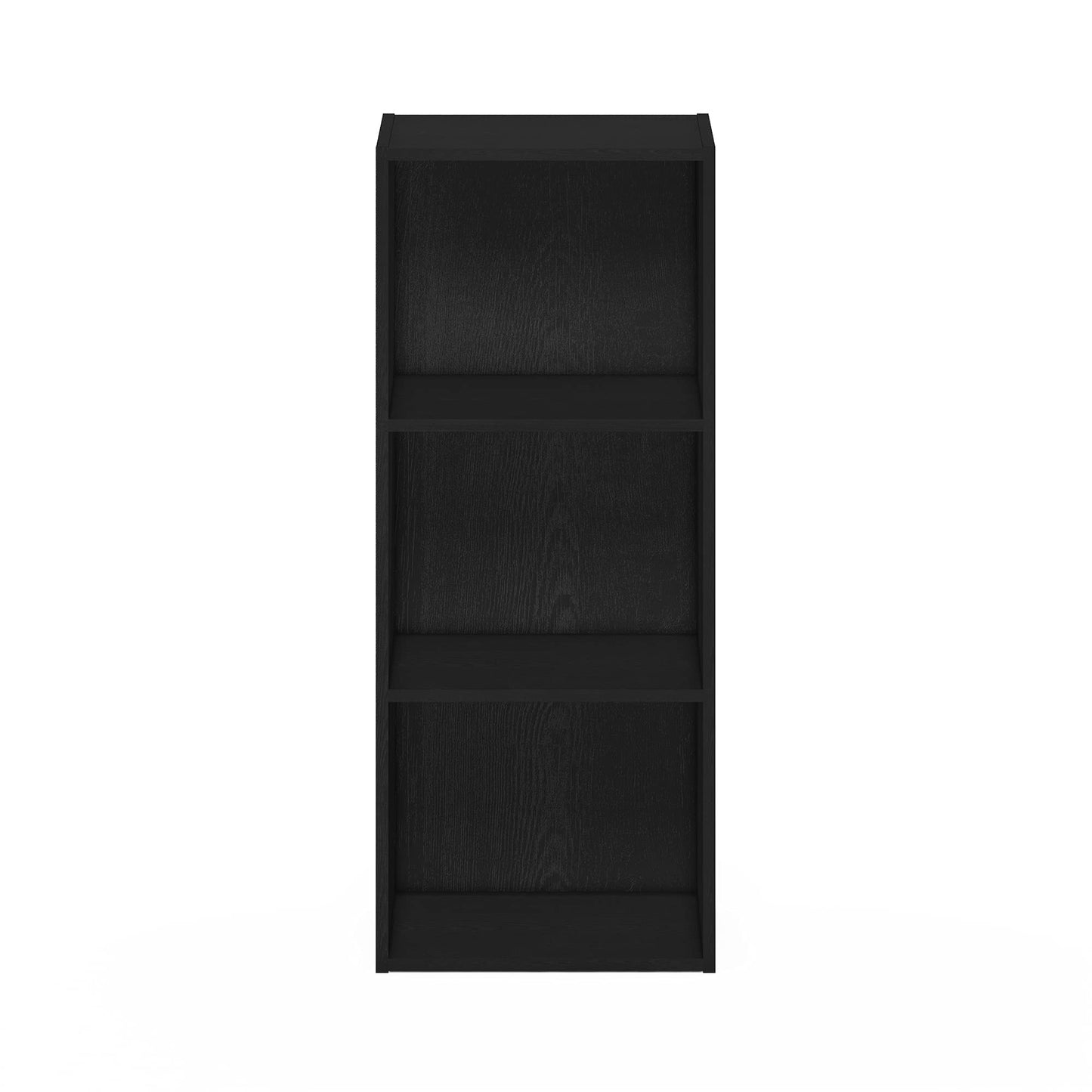 Furinno LUDER Book Shelf, 3-Cube Bookcase, Bookshelf, Open Storage Shelf, 9.3 x 12 x 31.5 Inches, for Home Office, Living Room, Darkwood