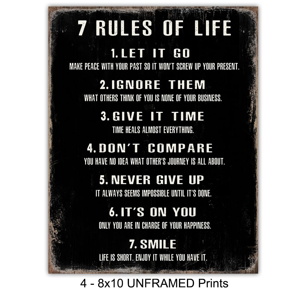 Home Office Wall Art & Decor Motivational poster - Motivational Wall Art - Positive Quotes Wall Decor - Encouragement Gifts - Positive Sayings - Entrepreneur Wall Art - Man cave - Inspirational Quotes