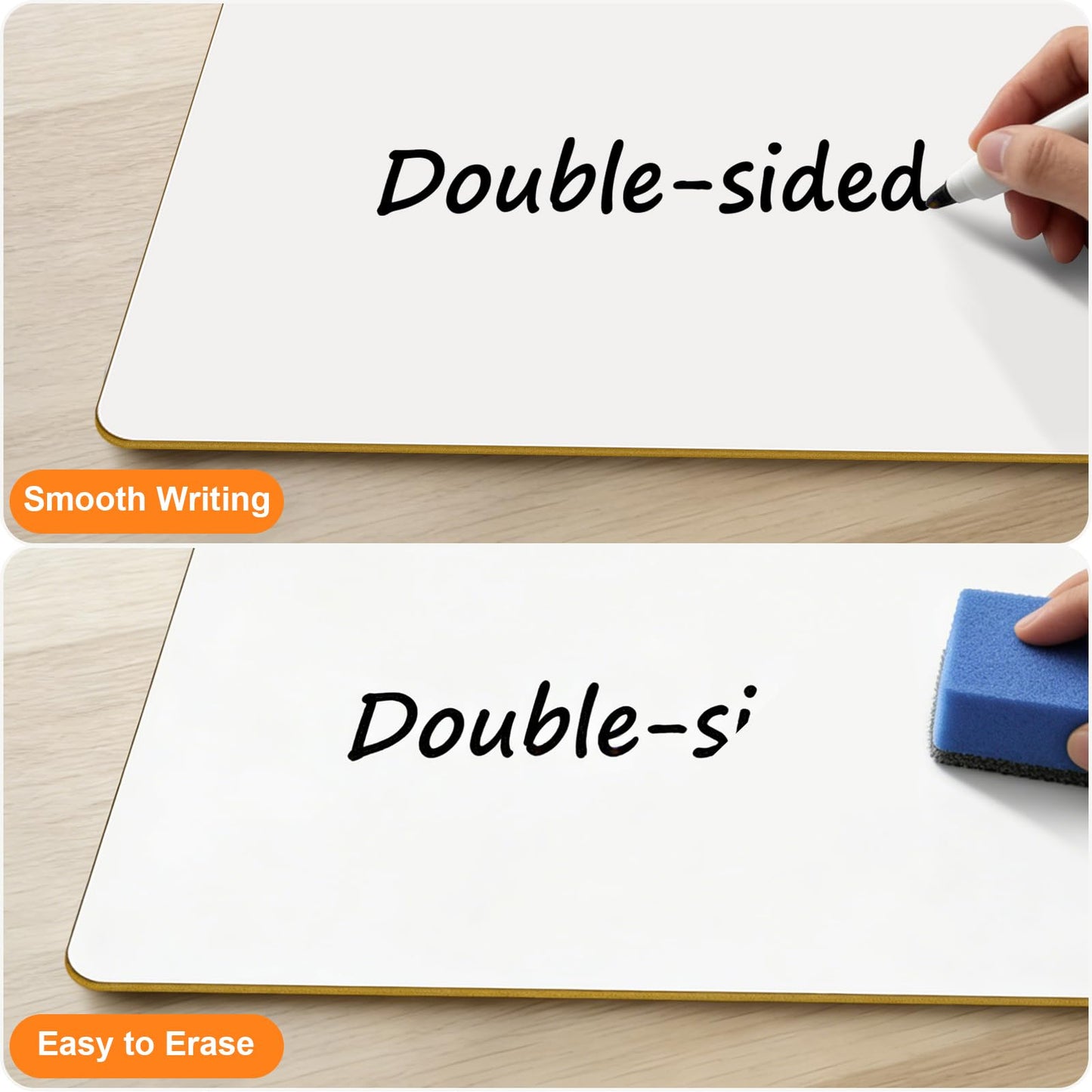12 Pack Portable White Board 9"x12", Small Whiteboard for Students, Dry Erase Whiteboards Double-Sided Lapboard, White Boards Easy to Clean, Dry Erase Board for Kids Classroom (12 Pack)