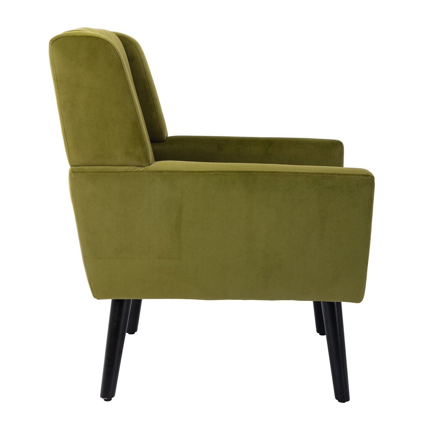 SPOFLYINN Armchair, Living Room Curved Back, Velvet Cushion, 250 Lbs Weight Capacity Ergonomics Accent Chair, Single Sofa for Bedroom 1 Upholstered 1 48.29 Green 48.29 L-Shape