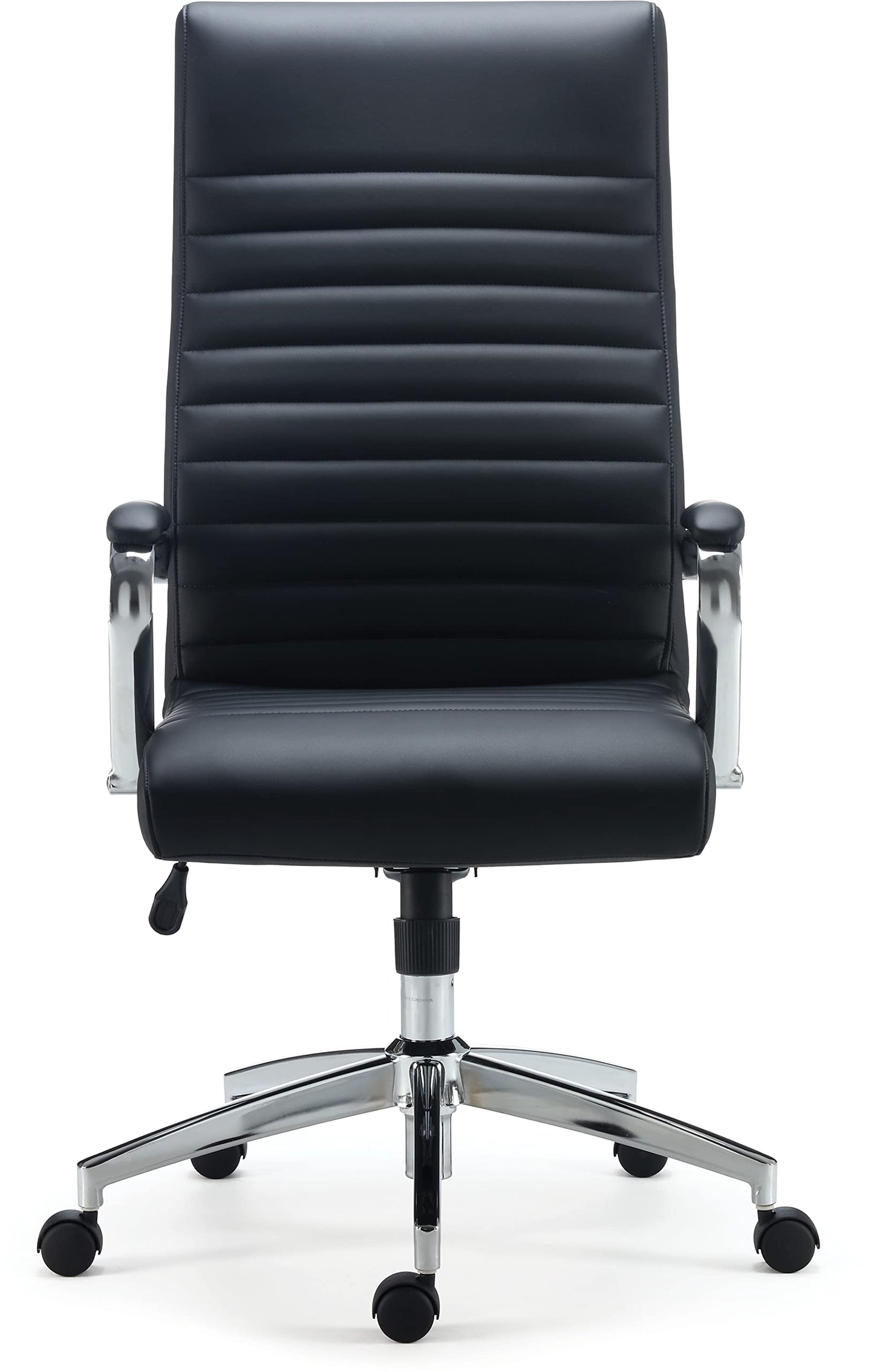 STAPLES Bentura Ergonomic Manager & Executive Office Chair, High Back Swivel, Adjustable Height, Bonded Leather, Black