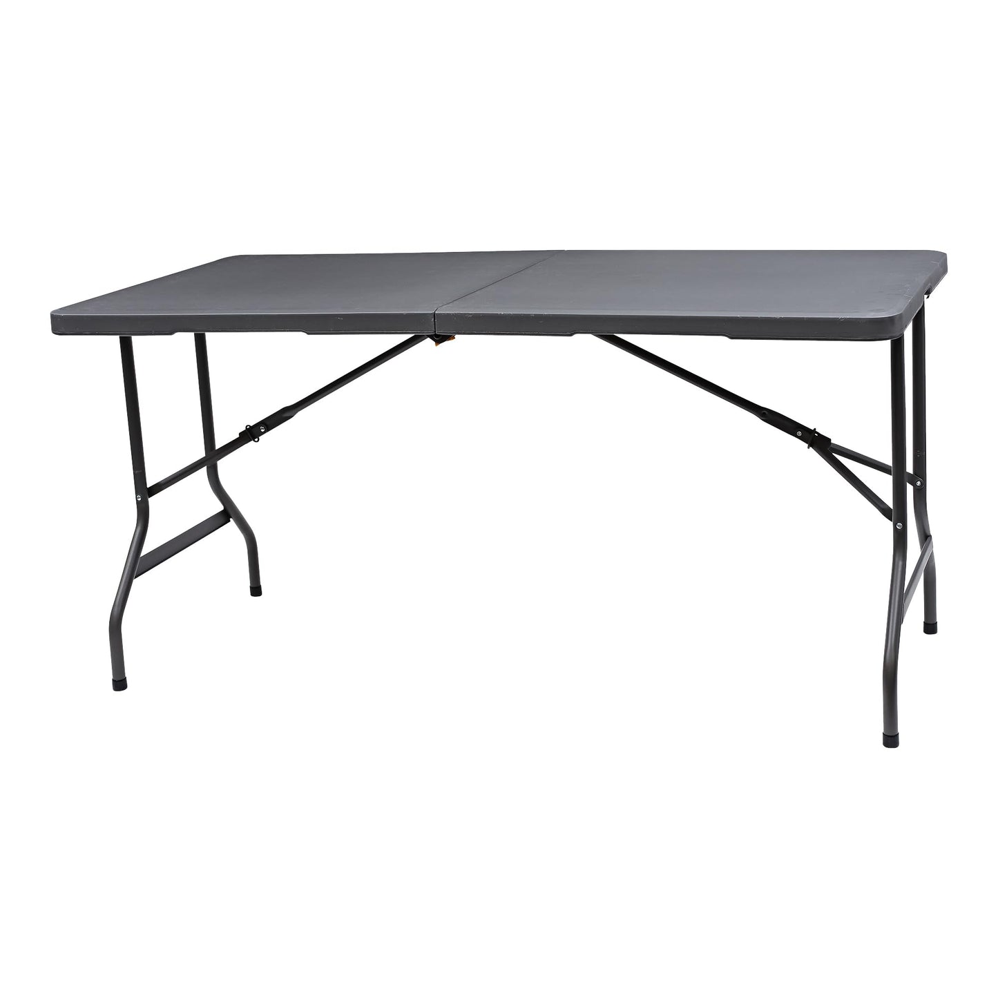 Iceberg IndestrucTable Too Bi-Fold Folding Table, Indoor/Outdoor, Commercial Grade, Charcoal, 60” W x 30” D x 29” H