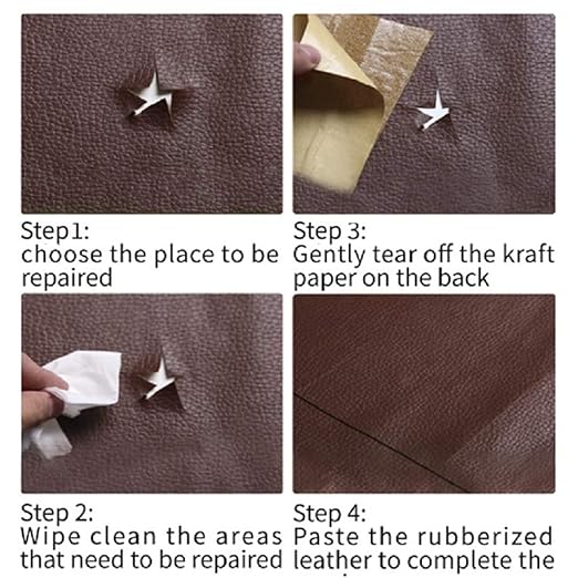 Leather Repair Tape Patch kit Dark Blue, 4 x 60 Self Adhesive Leather Patch