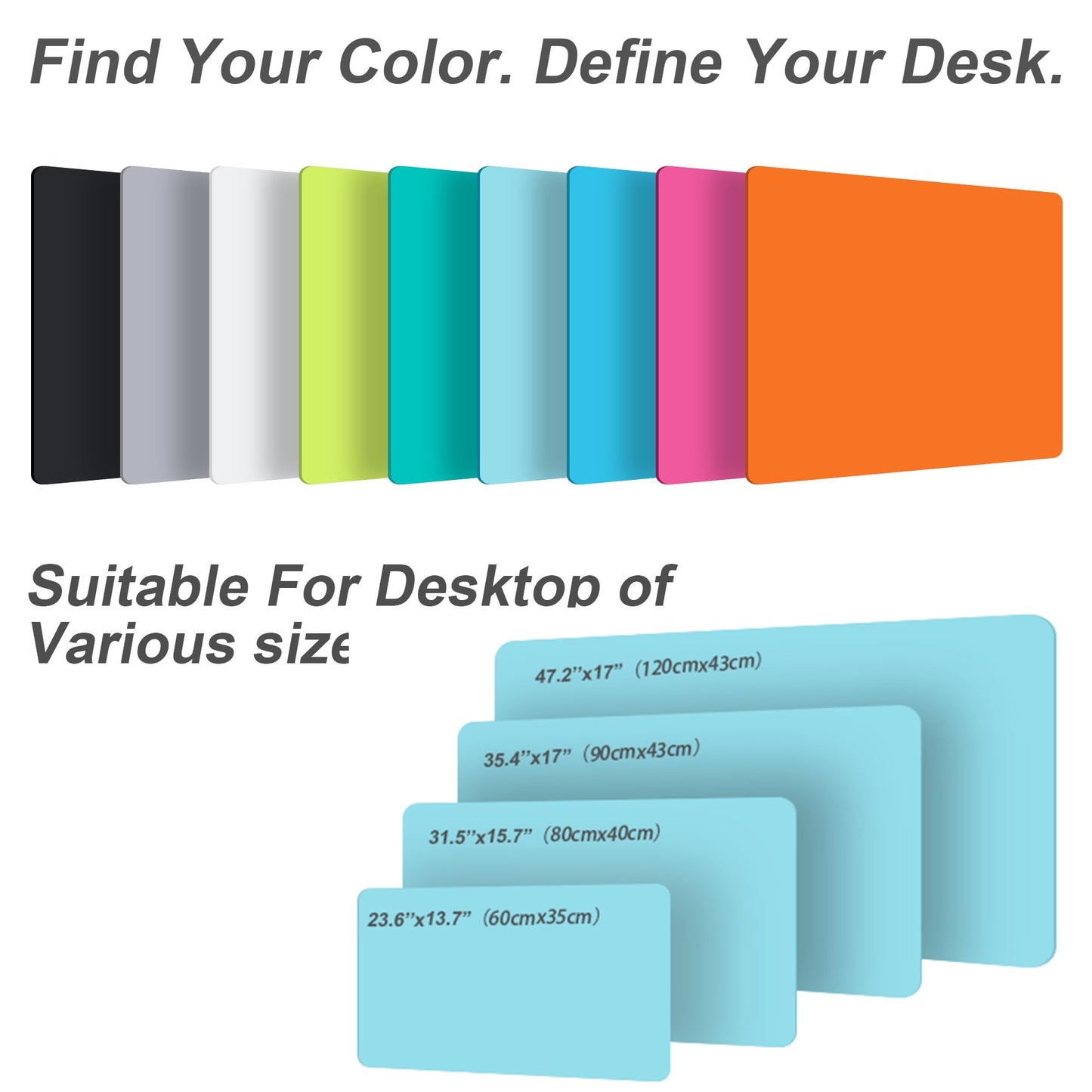 Leather Desk Pad Protector,Non-Slip Desk Pad,on-Slip PU Leather Large Mouse Pad,Easy Clean Desk Protecor Mat,Writing Pad for Office Work/Home/Decor(Black, 23.6" x 13.7")