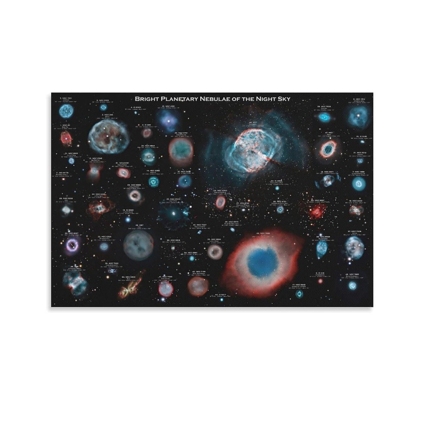 YLJAPOS Planetary Nebulae Galaxy Solar System Poster Astronomy Outer Space Canvas Wall Art Aesthetic Decorative Painting Living Roomstylestyle 16x24inch(40x60cm)