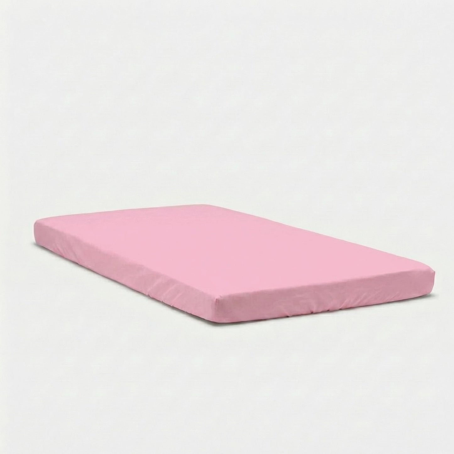 Stretchy Full Size Fitted Sheet for 4 Inch Low Profile Mattress - Snug Fit with No Baggy Fit for Thin Mattress, Tri-Fold Bed, Trundle Pull-Out, RV Bunk & Camping Cots, Daybed - Pink, Full