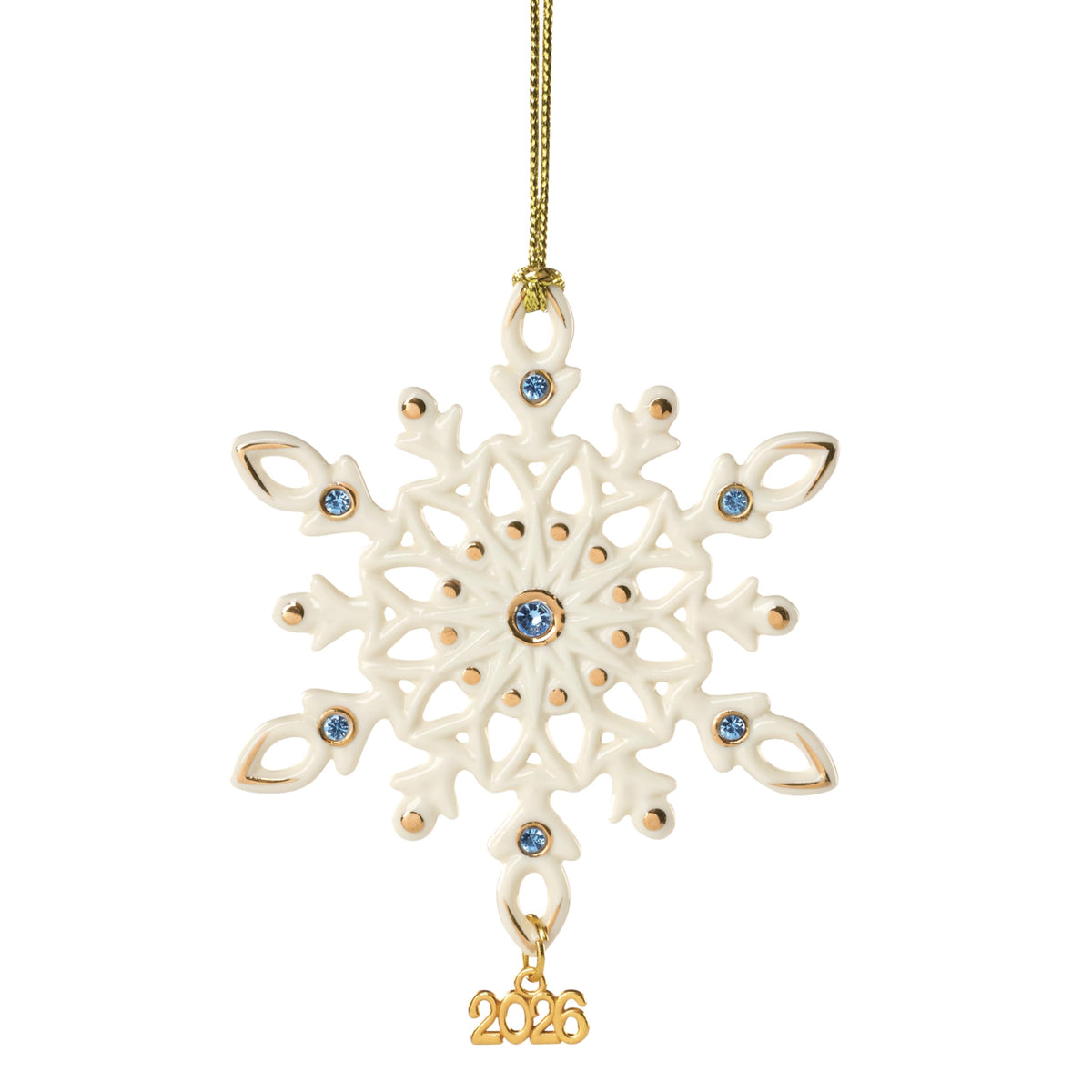 Lenox 898581 2026 Gemmed Snowflake Ornament