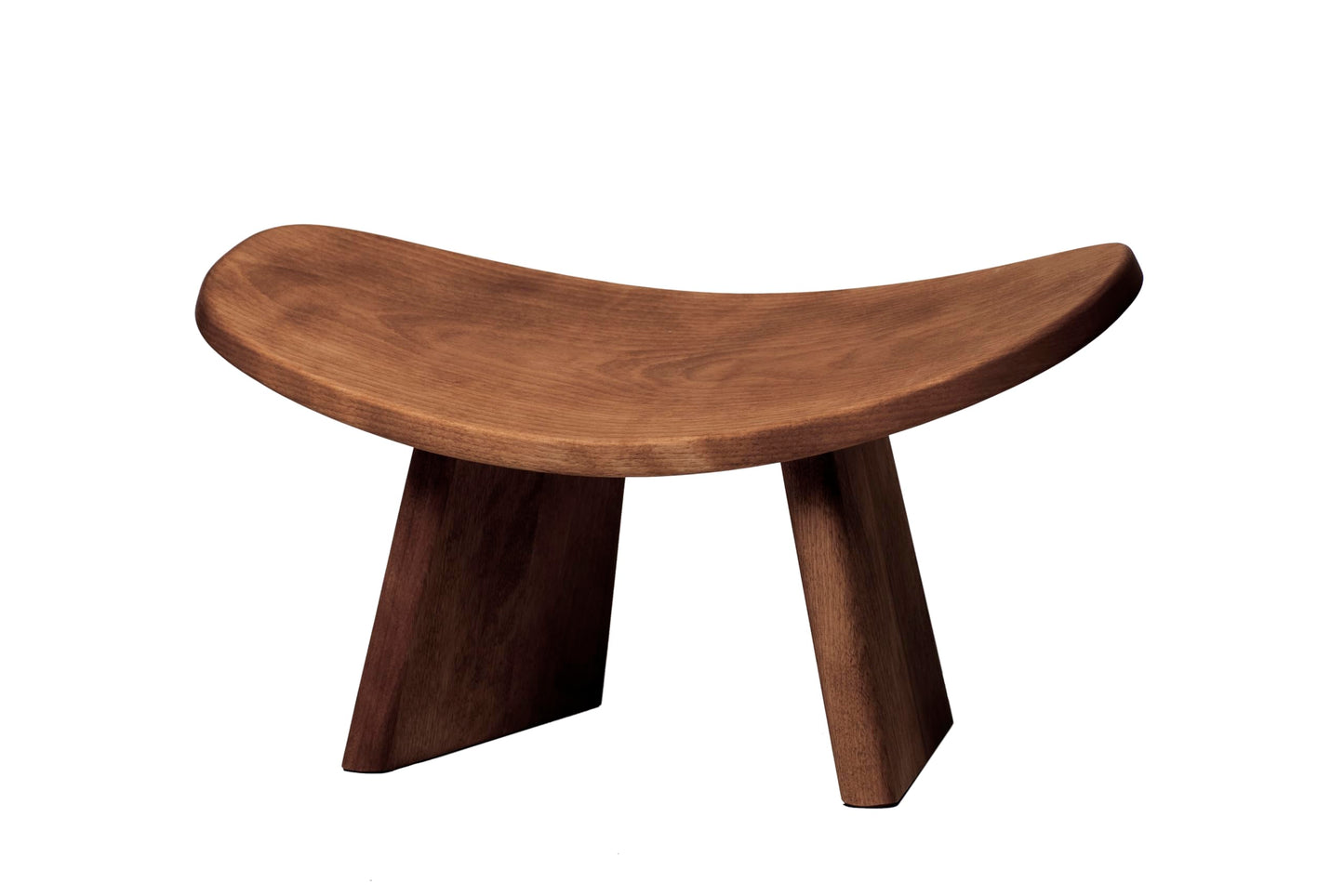 BLUECONY Meditation Bench IKUKO Original, Portable Version with Bag, Locally Handmade Yoga Exercise Wooden Kneeling Ergonomic Seiza Seat - Dark Walnut, Low Height (6" or 16 cm)