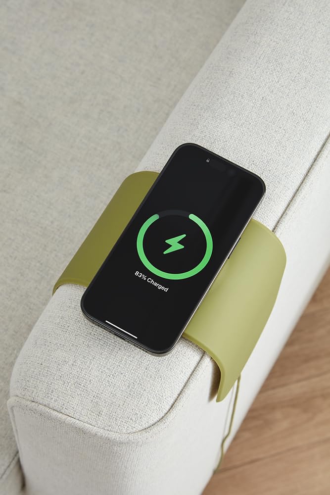 Krafted “Couch” Wireless Sofa-Arm Charger - Stylish Fast Charge Magnetic Wireless Charge - Elegant Over-Arm Design for Effortless Charging - Style Matcha