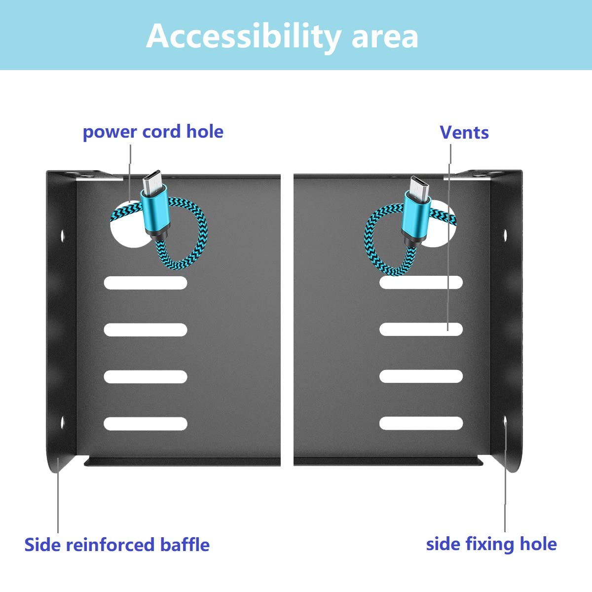 JINGCHENGMEI 2 Pcs of Metal Mini Wall Mounted Floating Shelf for Small AV or TV Accessories, Depth 4.7" x Width 6" Small Display Shelf for Storage in Bathroom Bedroom Living Room Kitchen (6 Inches)