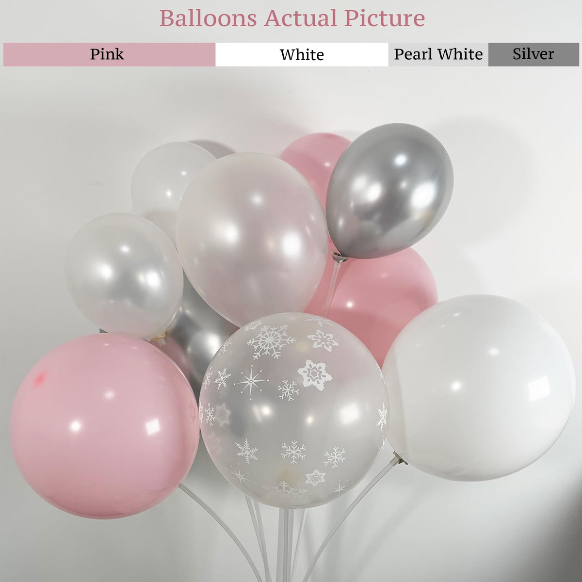 Pink Winter Onederland Balloon Garland 128pcs Girl First Birthday Snowflake Balloons 1st Birthday Decorations Pink Christmas Baby Shower Decor For Sweet One Fairy Decorations Coquette Party Decor