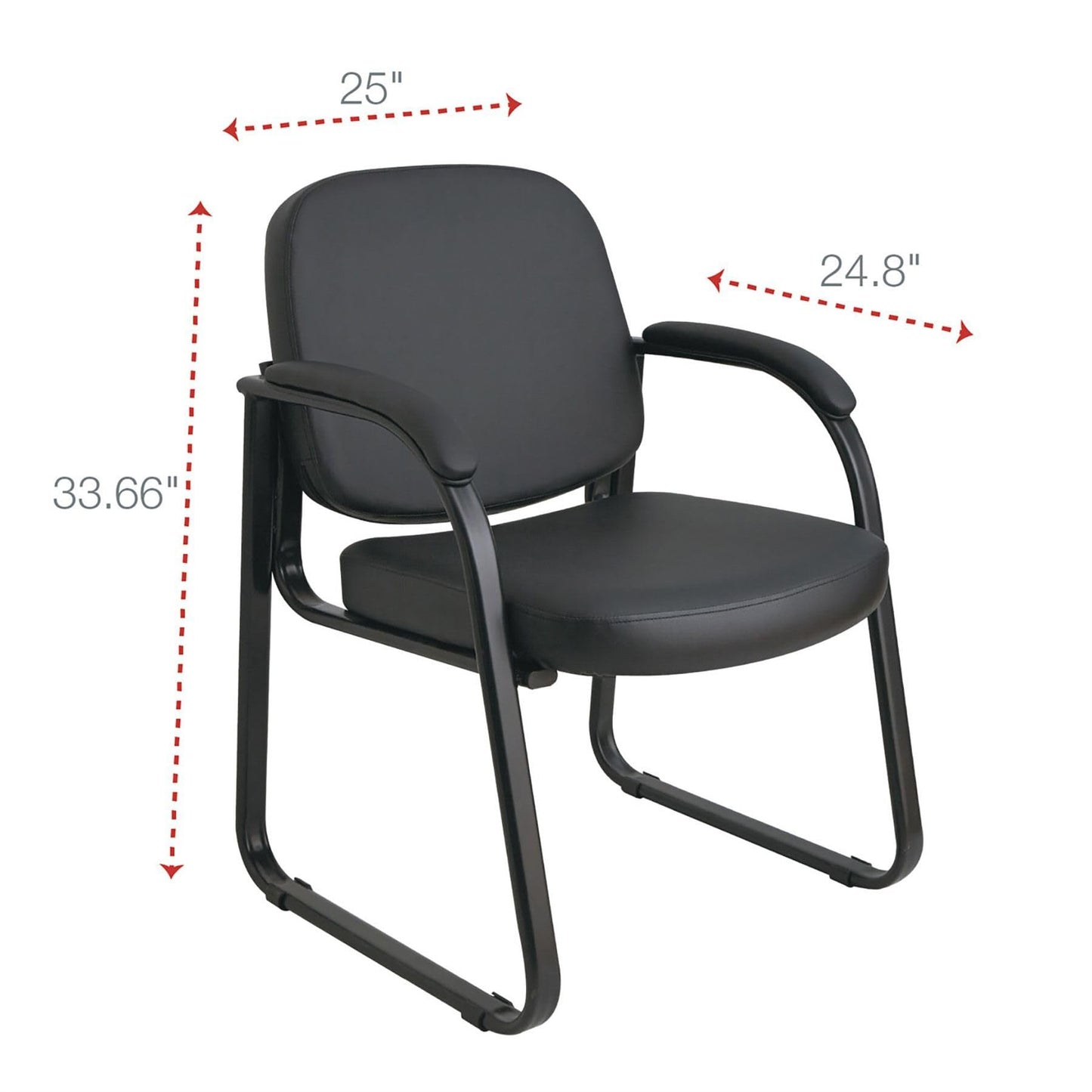 ALERL43C16 - Alera Genaro Series Half-Back Sled Base Guest Chair